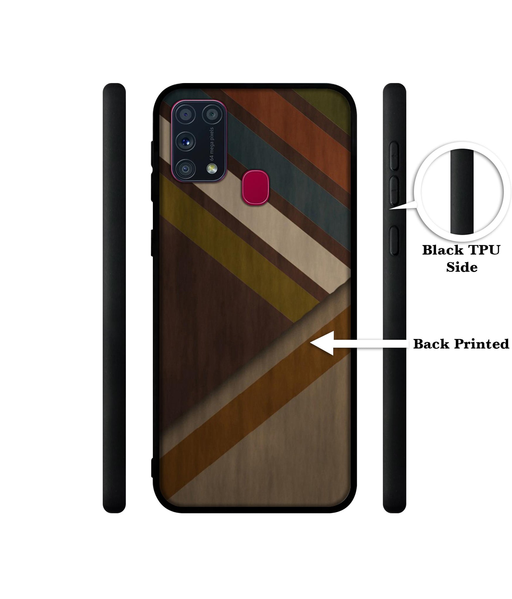 Colorful Wooden Pattern Designer 2D Printed Back Case Cover for Samsung Galaxy M31 Prime / M31 / F41