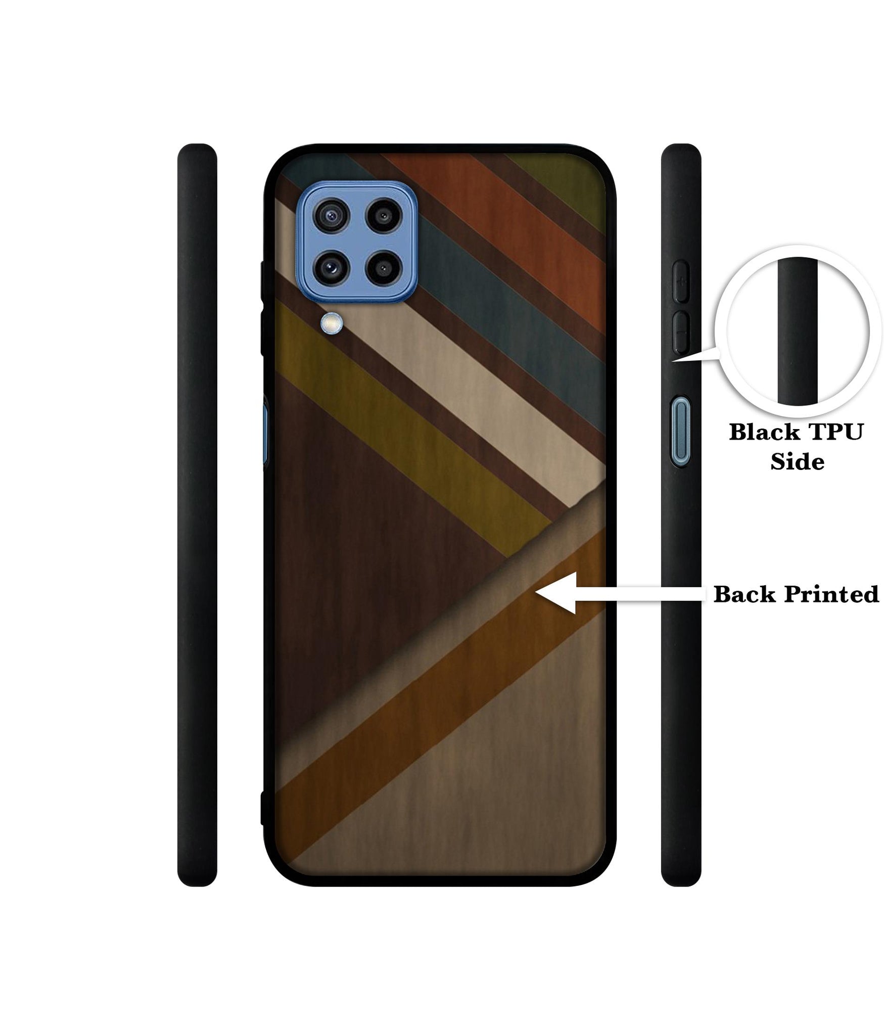 Colorful Wooden Pattern Designer 2D Printed Back Case Cover for Samsung Galaxy M22 4G / M32 4G / F22 4G