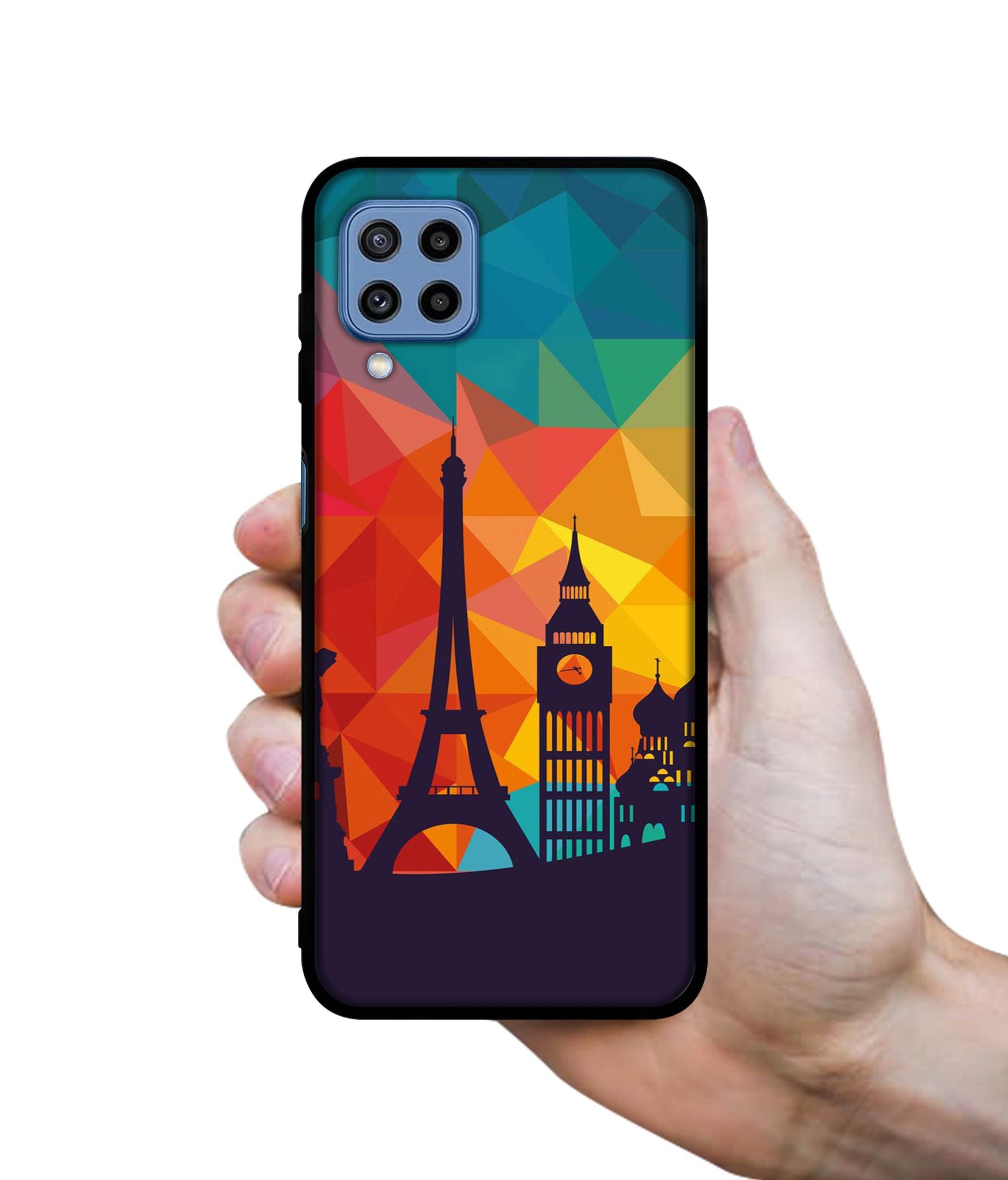 Colored Paris Designer 2D Printed Back Case Cover for Samsung Galaxy M22 4G / M32 4G / F22 4G
