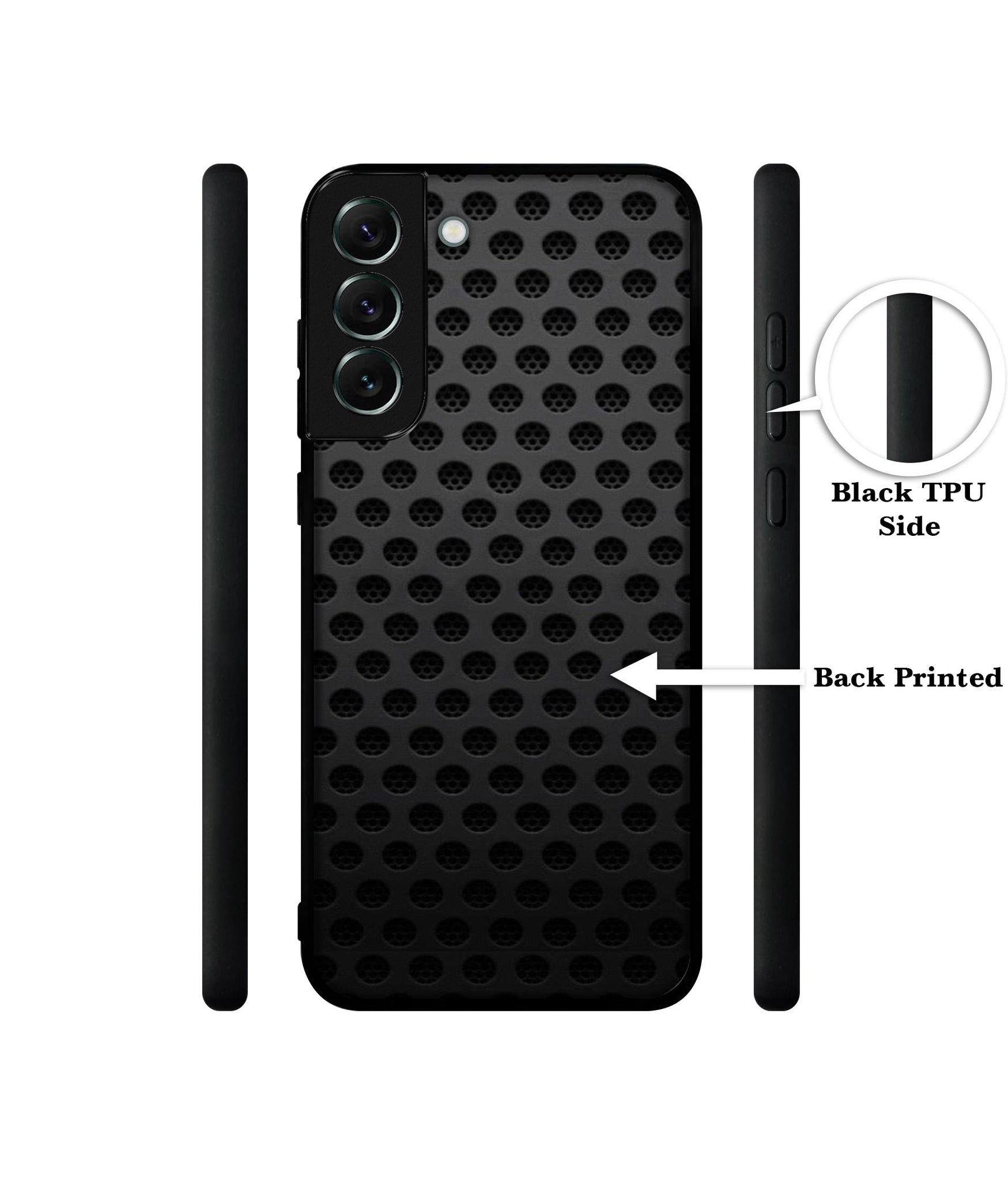 Black Circle Designer 2D Printed Back Case Cover for Samsung Galaxy S21 FE 5G