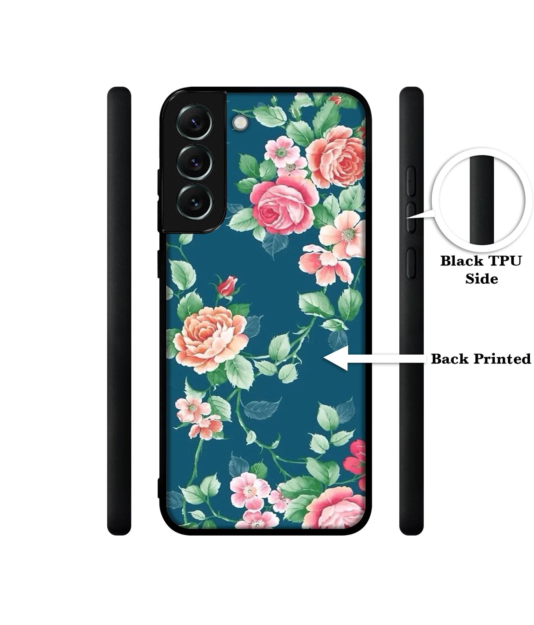 Vintage Floral Designer 2D Printed Back Case Cover for Samsung Galaxy S21 FE 5G