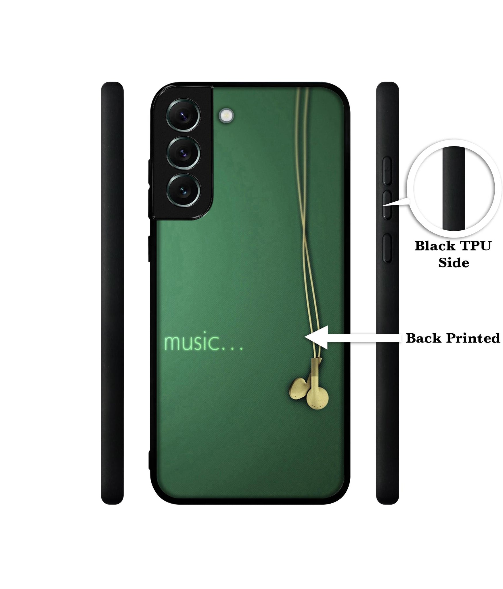 Headphone Music Designer 2D Printed Back Case Cover for Samsung Galaxy S21 FE 5G