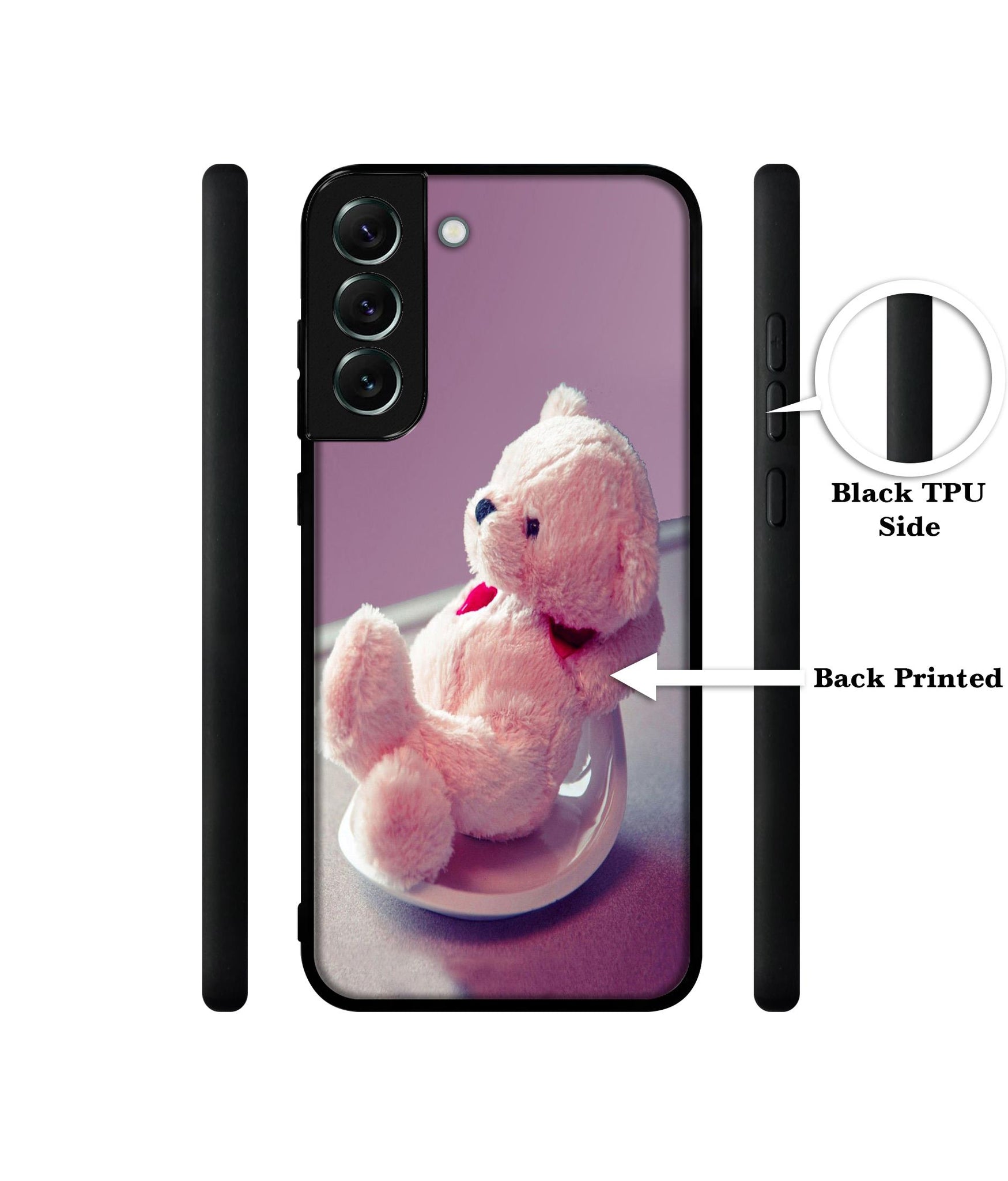 Cute Teddy Bear Designer 2D Printed Back Case Cover for Samsung Galaxy S21 FE 5G