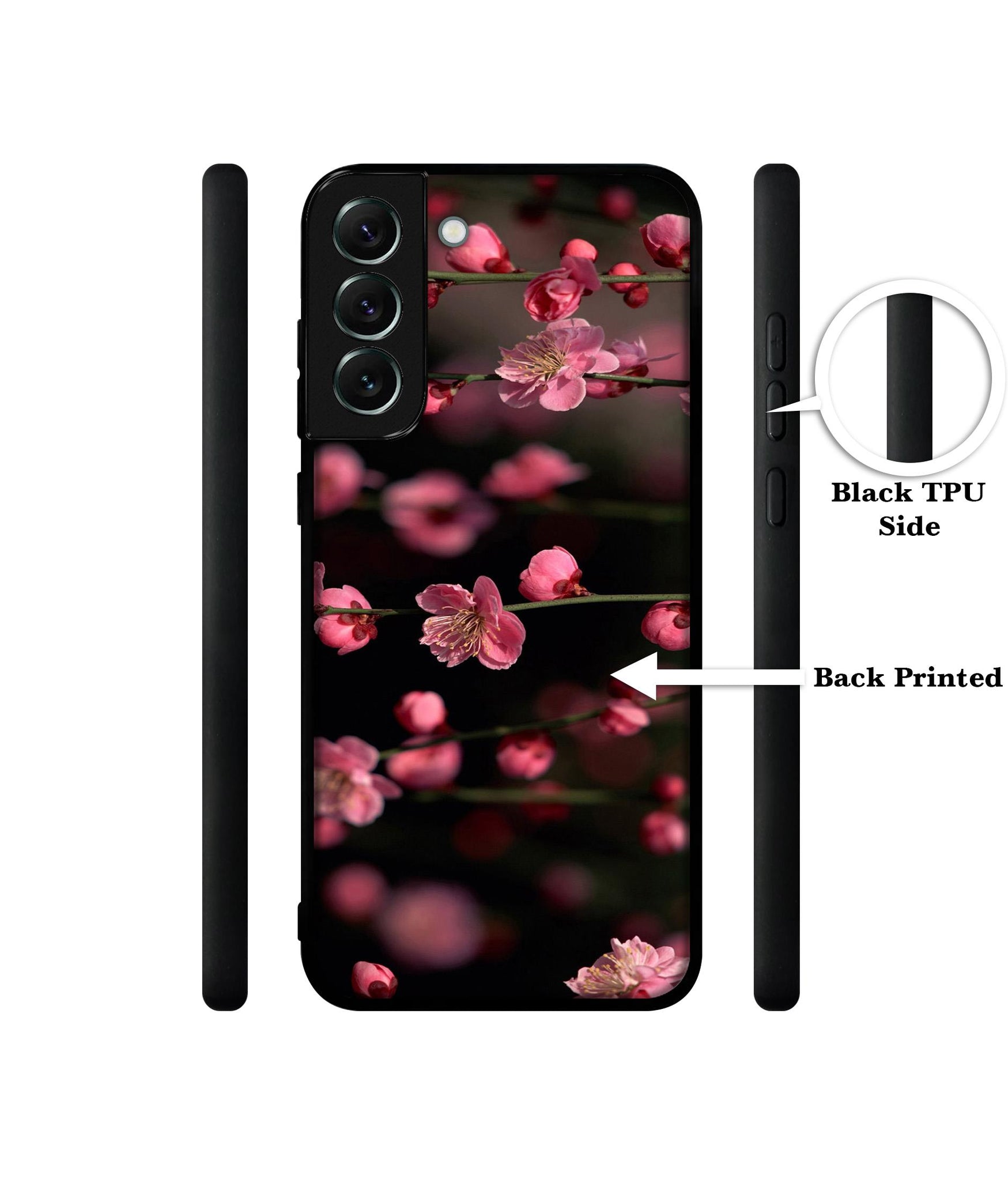Pink Flowers Designer 2D Printed Back Case Cover for Samsung Galaxy S21 FE 5G