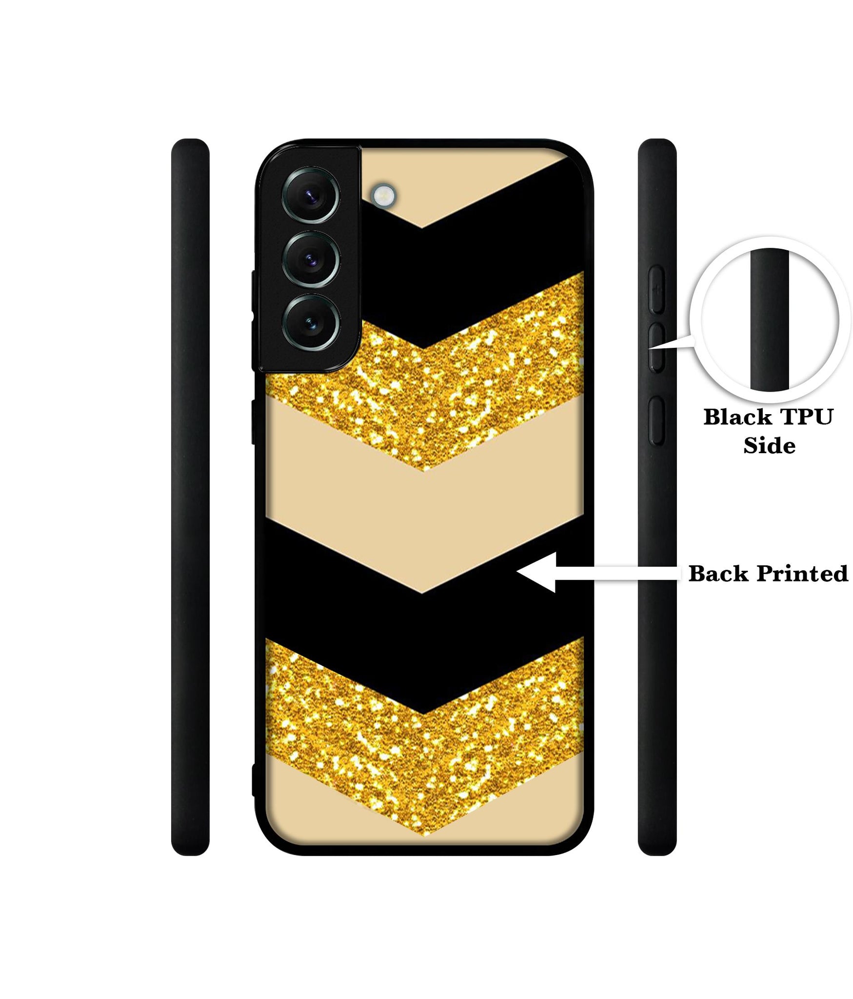 Black & Gold Designer 2D Printed Back Case Cover for Samsung Galaxy S21 FE 5G