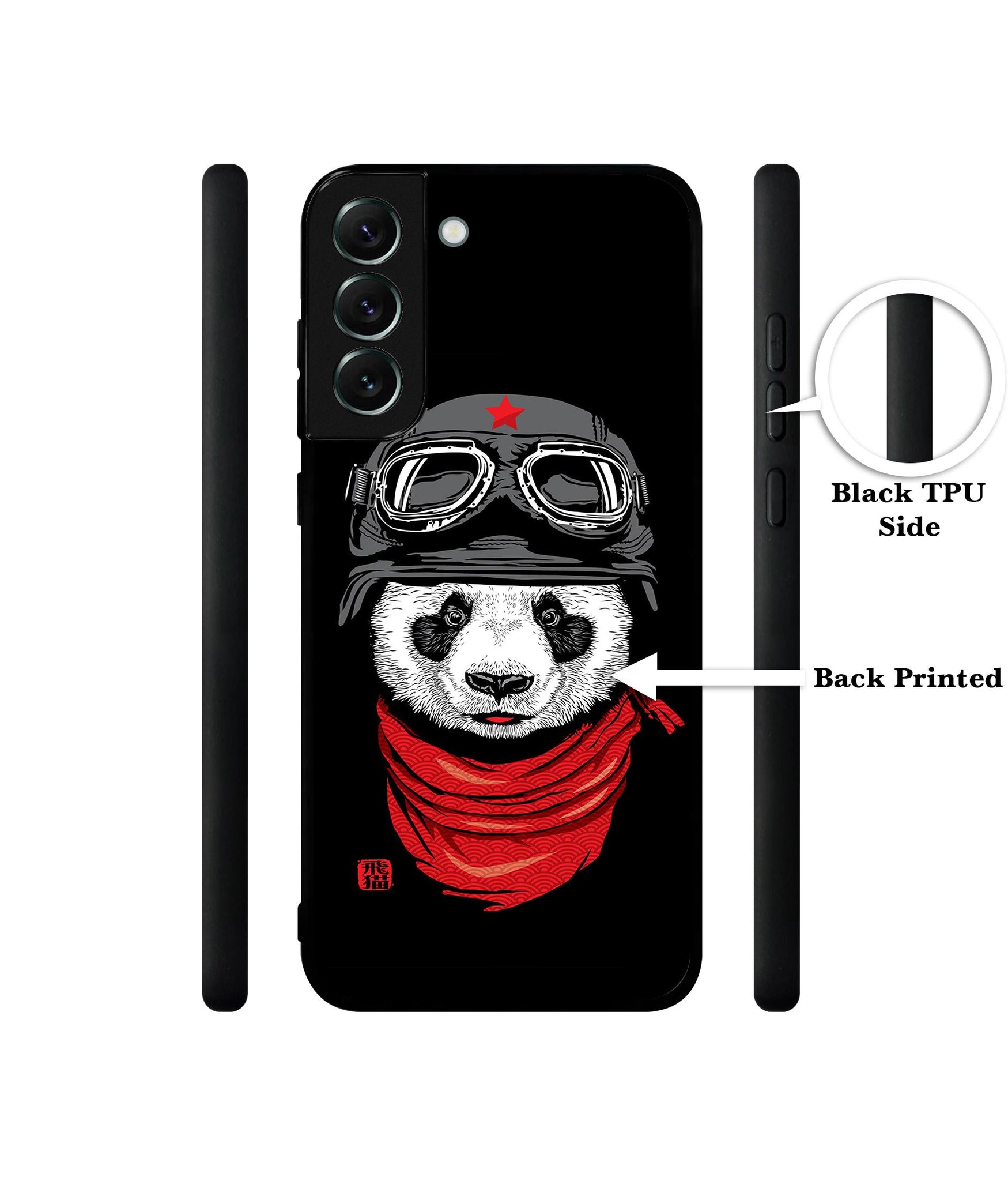 Biker Panda Designer 2D Printed Back Case Cover for Samsung Galaxy S21 FE 5G