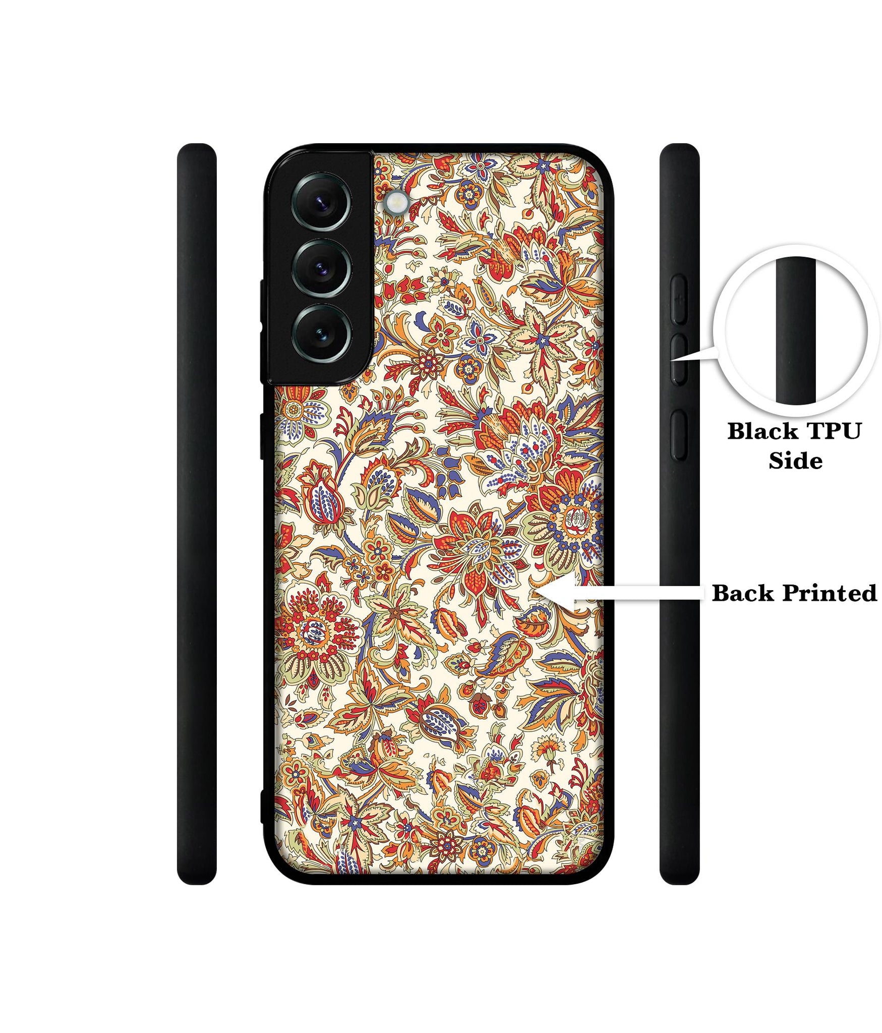 Floral Designer 2D Printed Back Case Cover for Samsung Galaxy S21 FE 5G