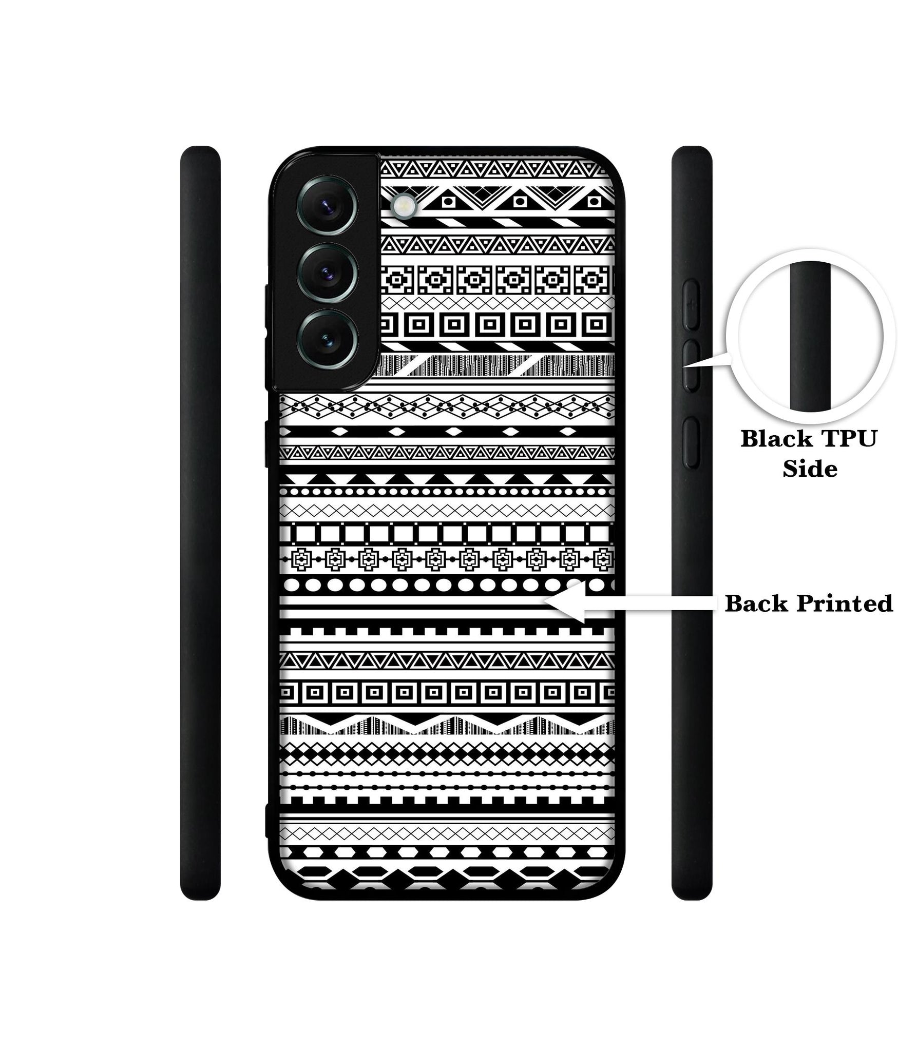 Black & White Patterns Designer 2D Printed Back Case Cover for Samsung Galaxy S21 FE 5G