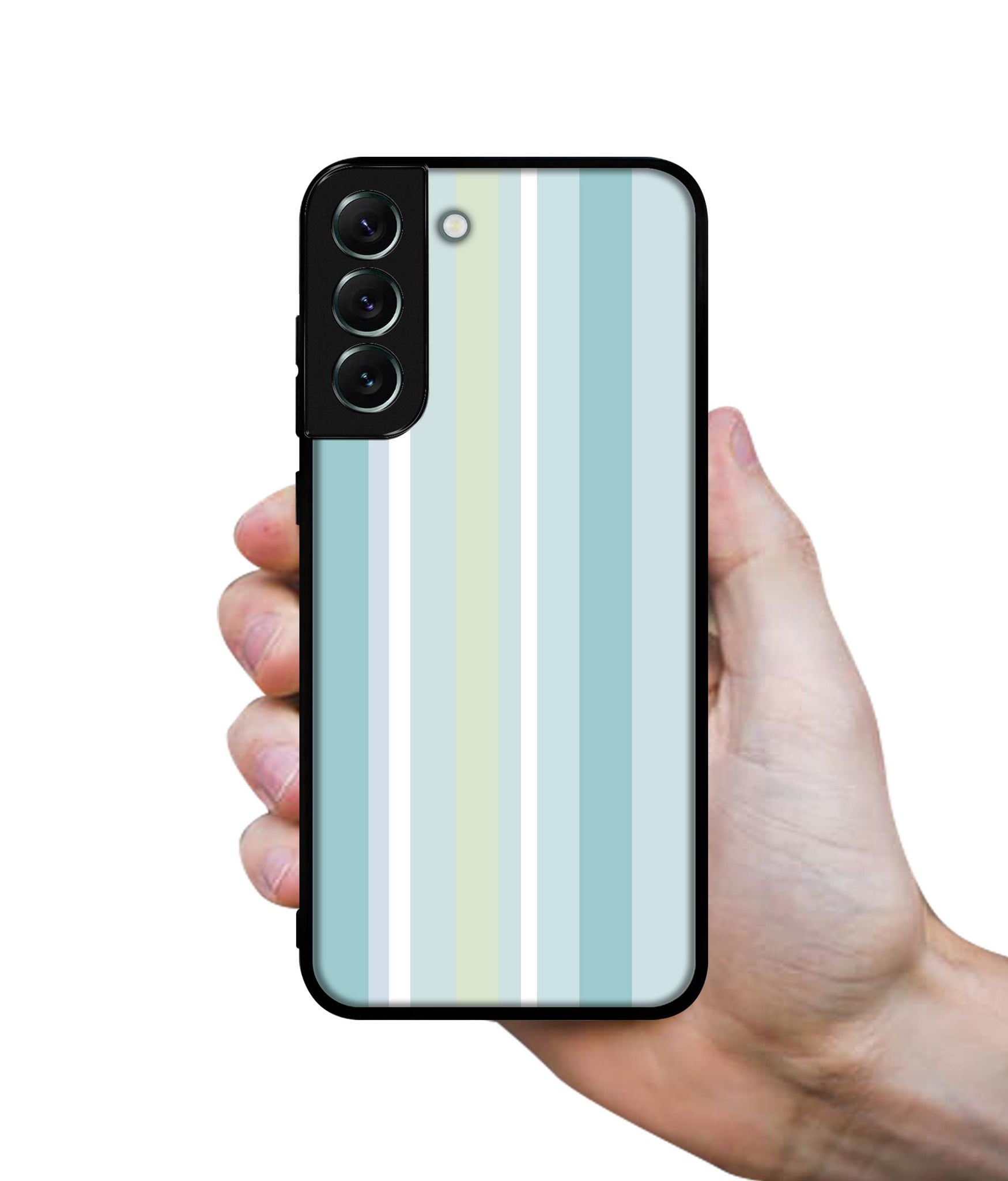 Light Green Stripes Designer 2D Printed Back Case Cover for Samsung Galaxy S21 FE 5G