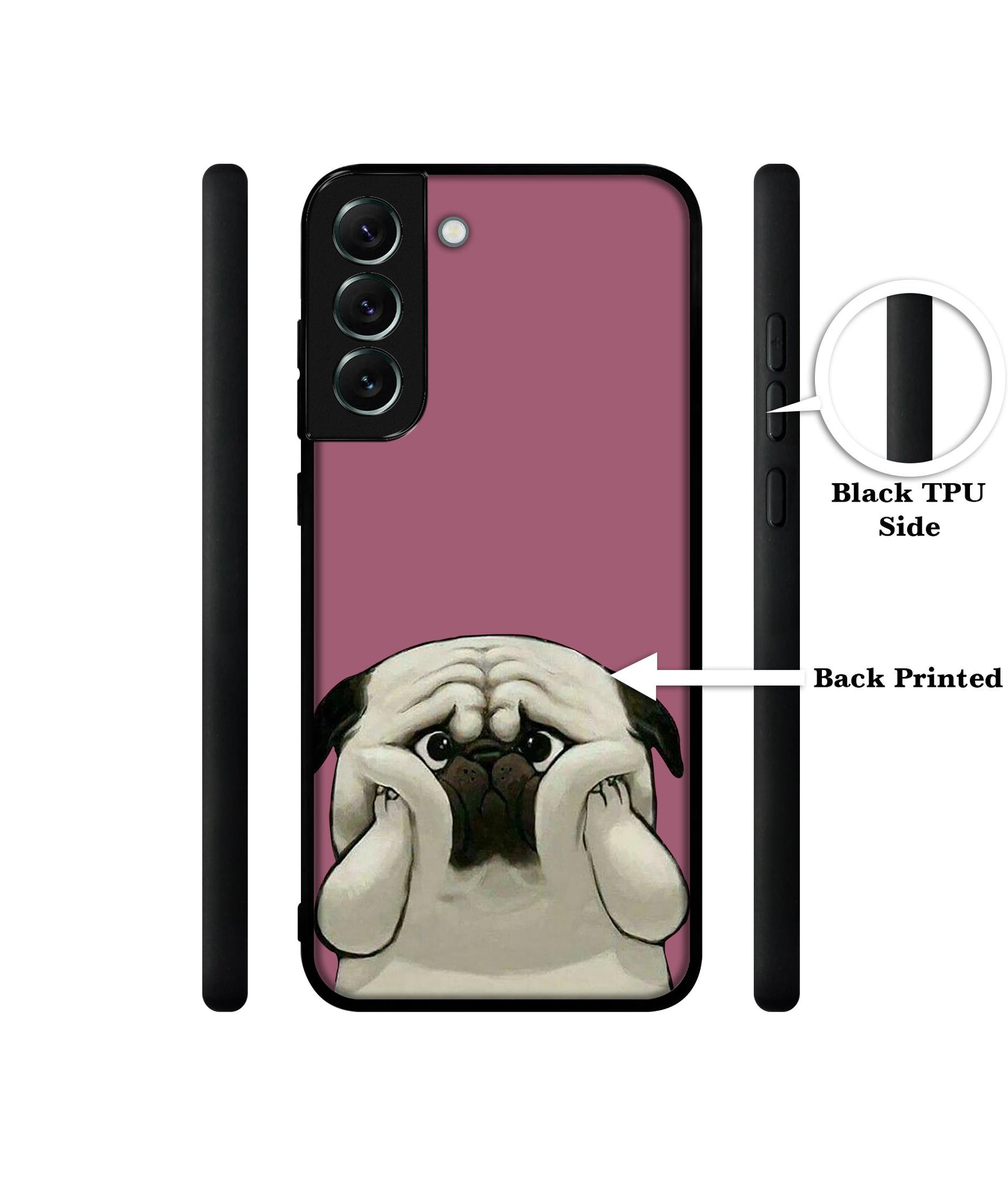 Cute Pug Holding Big Cheeks Designer 2D Printed Back Case Cover for Samsung Galaxy S21 FE 5G