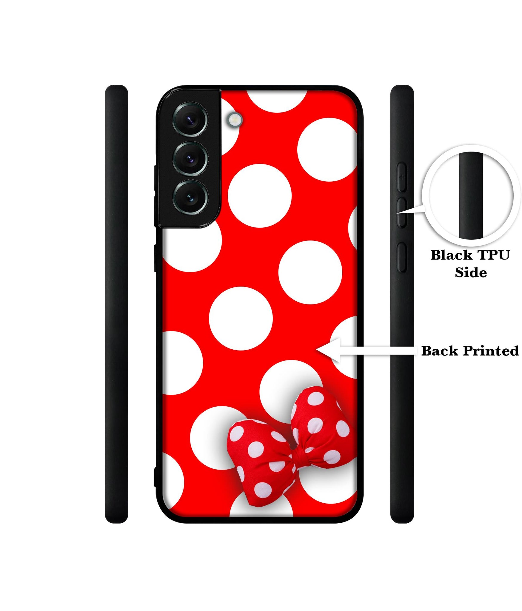 Red Polka Dots Designer 2D Printed Back Case Cover for Samsung Galaxy S21 FE 5G