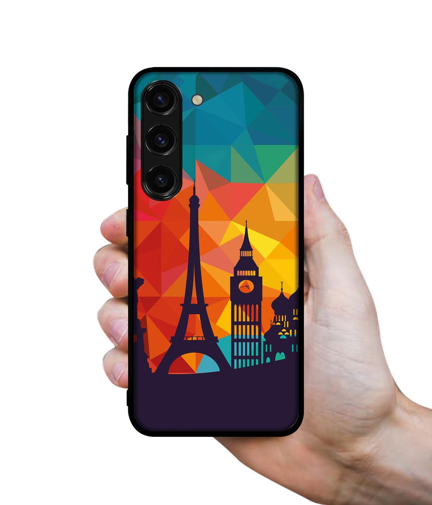 Colored Paris Designer 2D Printed Back Case Cover for Samsung Galaxy S23 Plus 5G