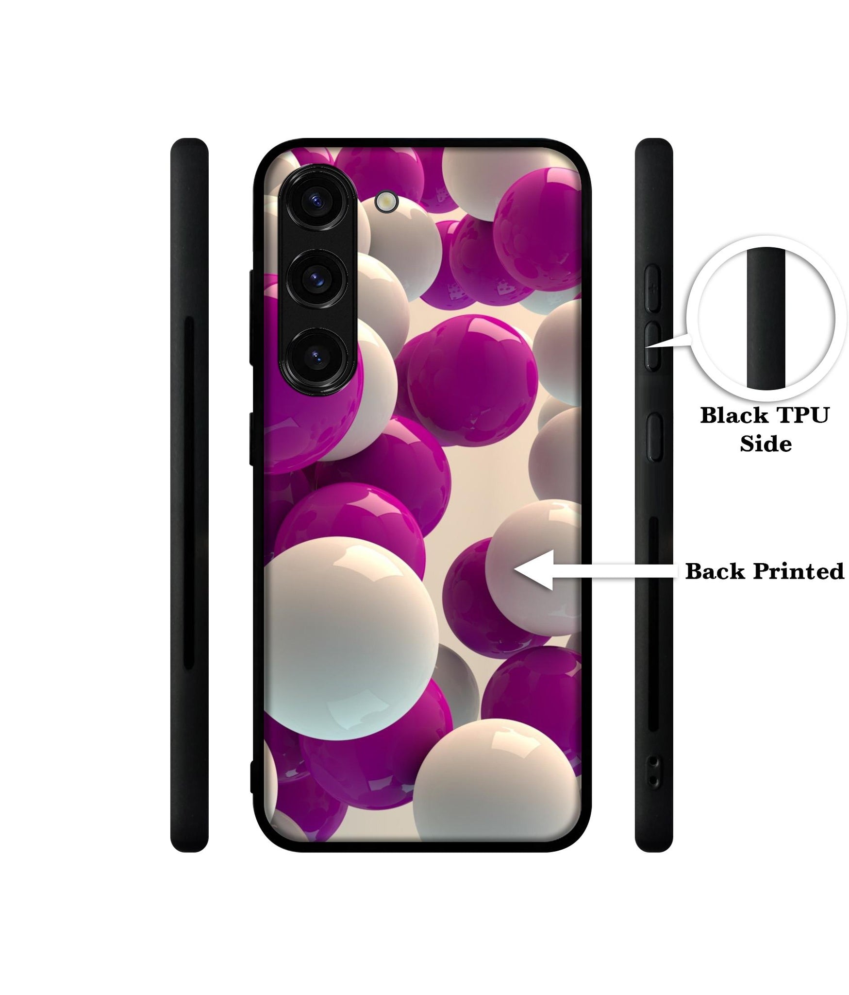 3D Balloons Designer 2D Printed Back Case Cover for Samsung Galaxy S23 Plus 5G