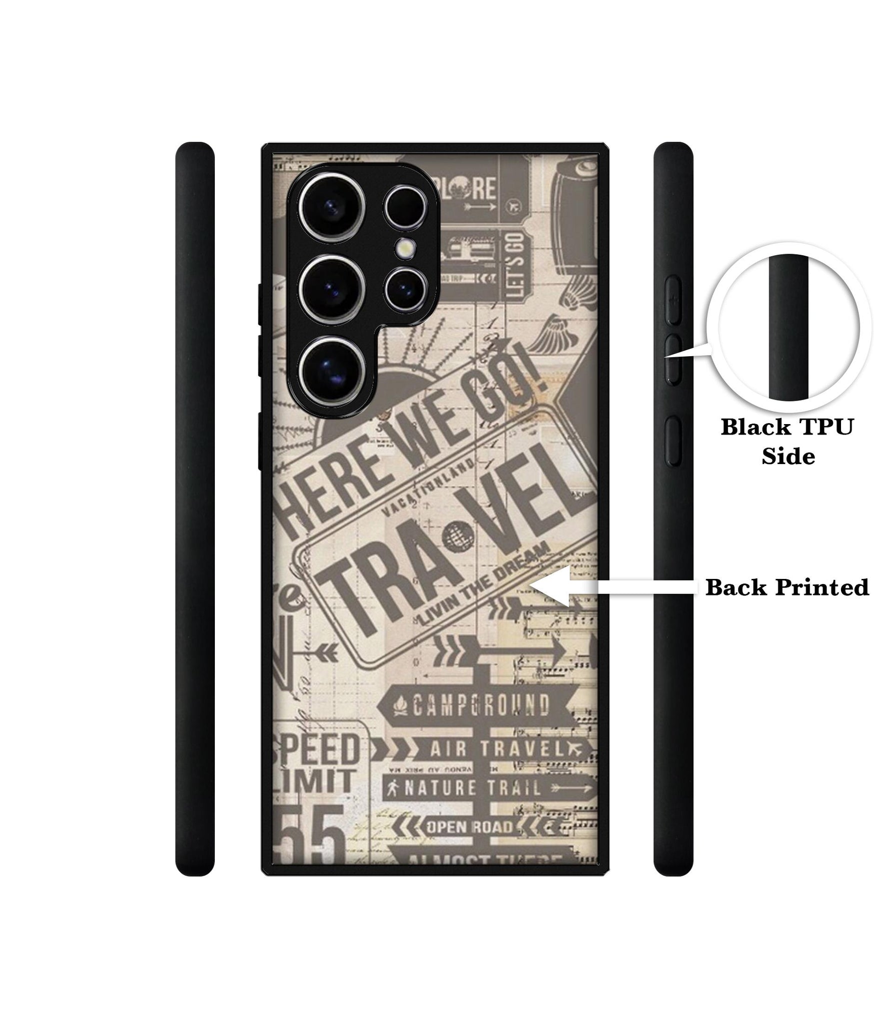 Travel Designer 2D Printed Back Case Cover for Samsung Galaxy S24 Ultra 5G