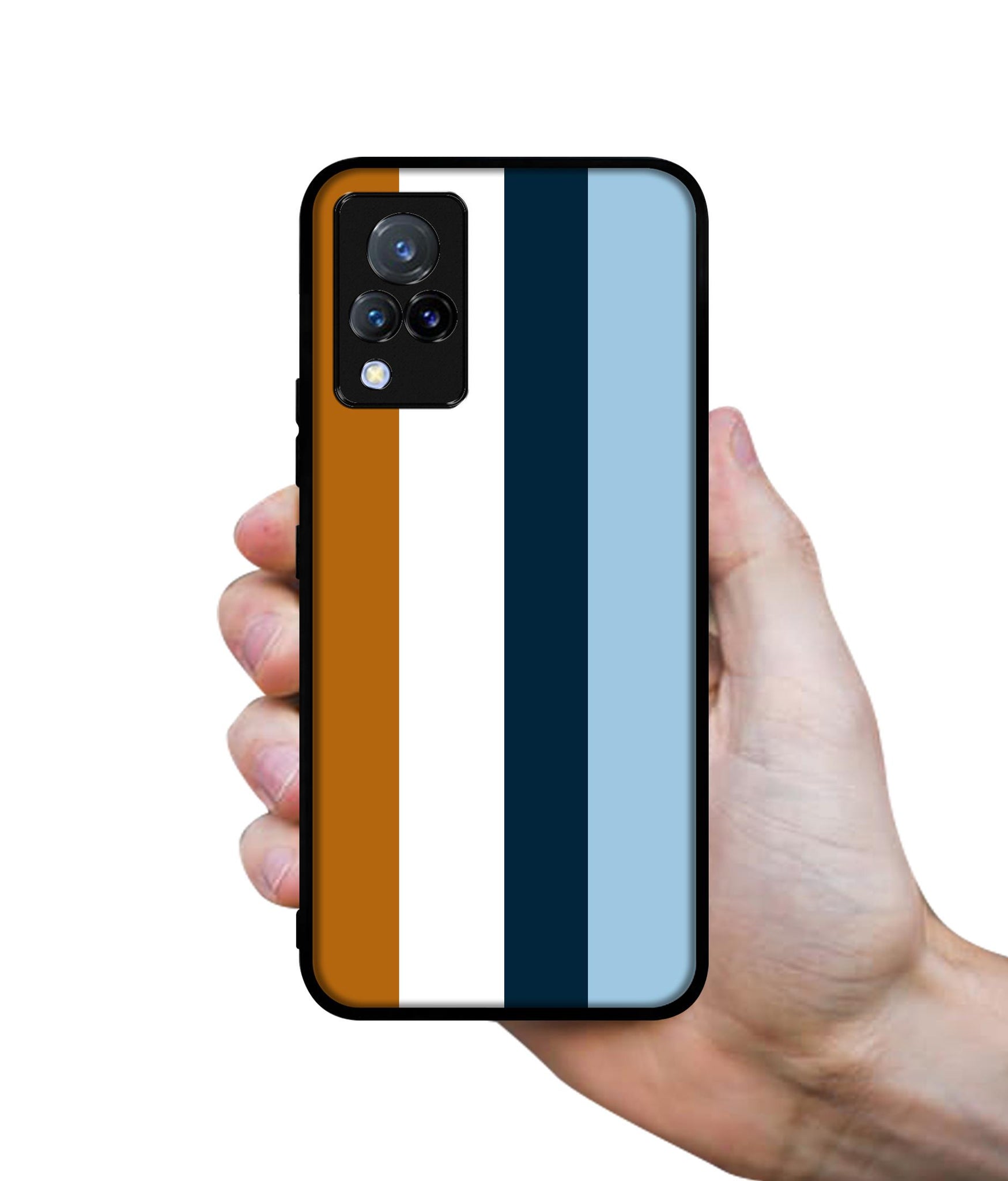 Color Stripes Designer 2D Printed Back Case Cover for Vivo V21 5G