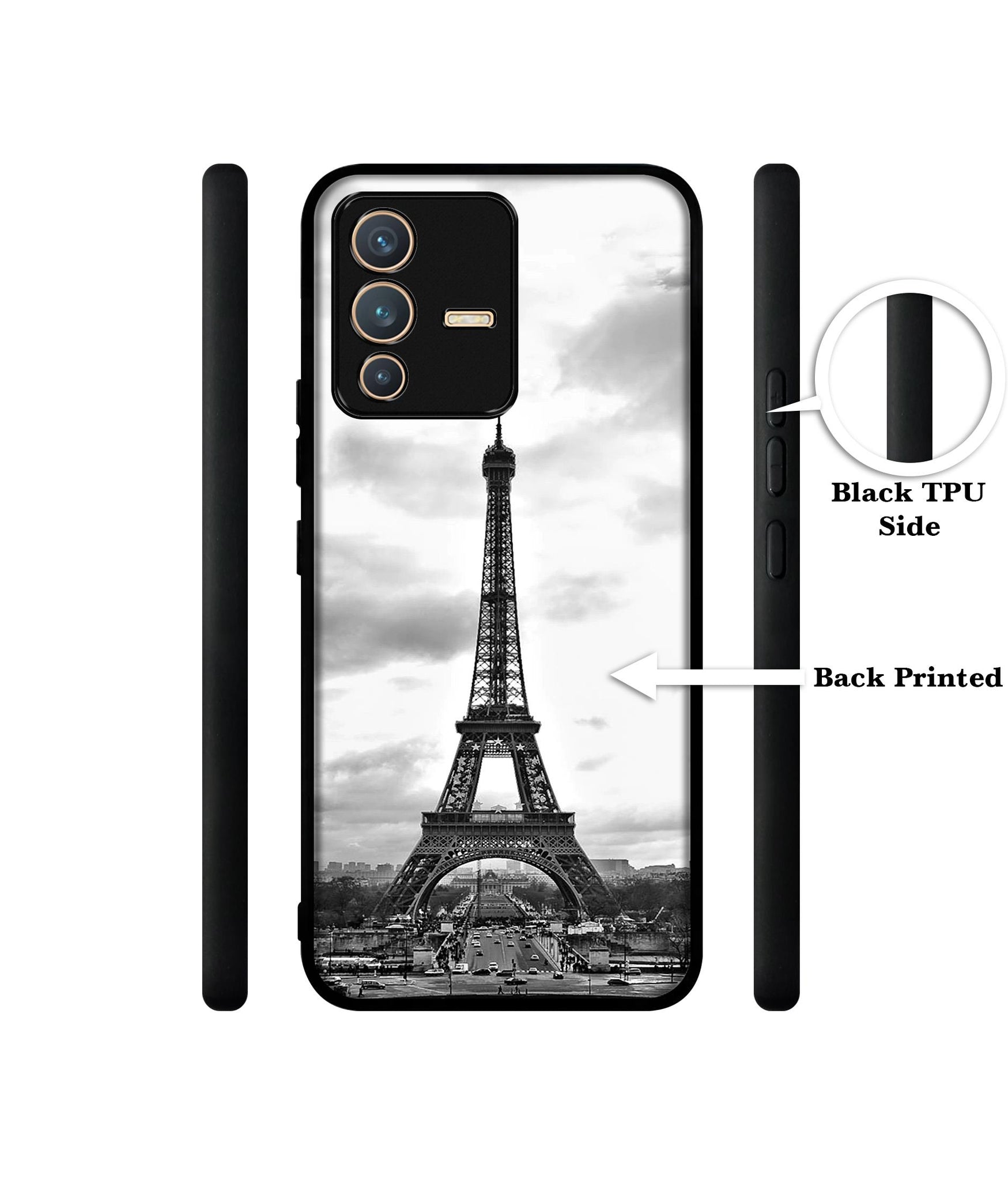 Eiffel Tower Designer 2D Printed Back Case Cover for Vivo V23 5G