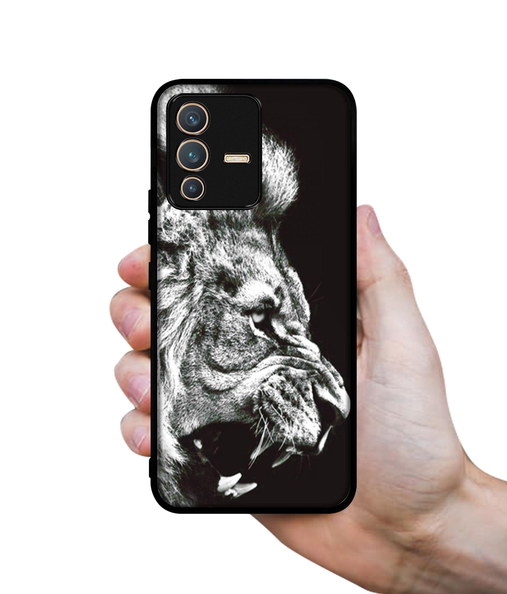 Angry Lion Designer 2D Printed Back Case Cover for Vivo V23 5G