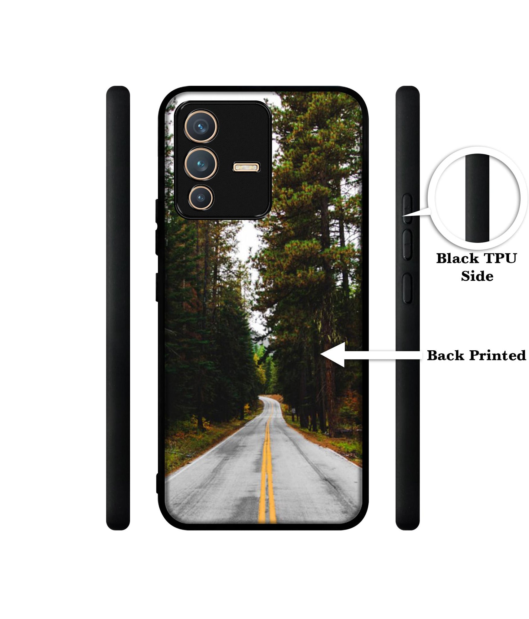 Road Photo Designer 2D Printed Back Case Cover for Vivo V23 5G