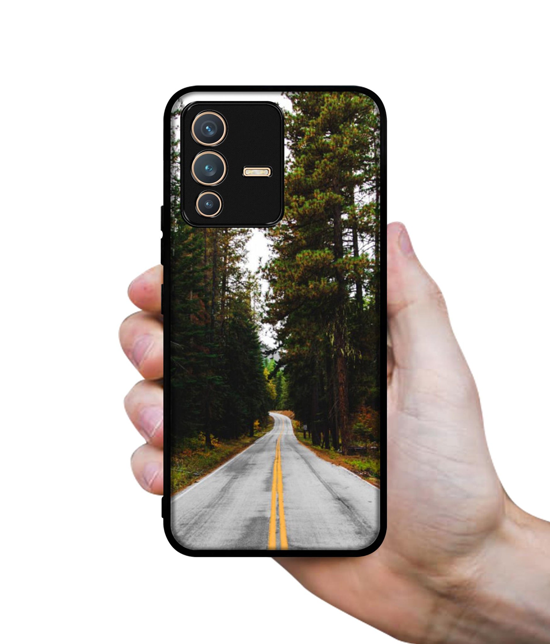 Road Photo Designer 2D Printed Back Case Cover for Vivo V23 5G