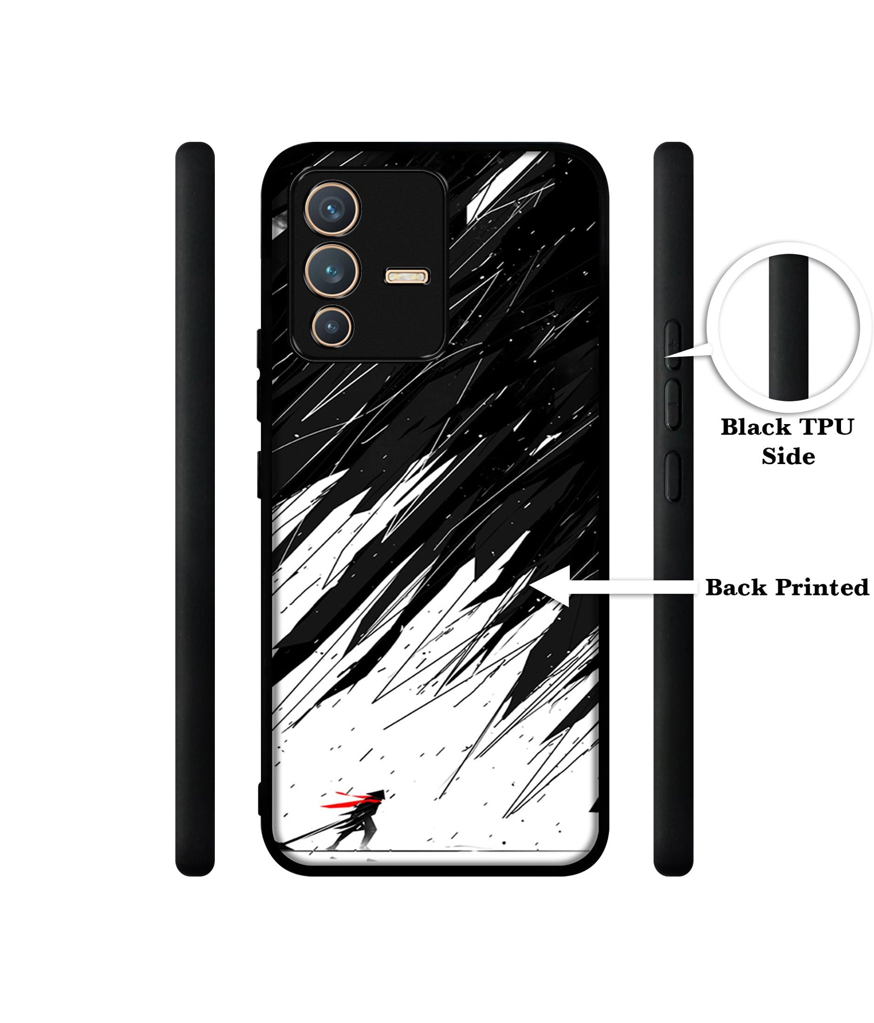 Geometric Strom Designer 2D Printed Back Case Cover for Vivo V23 5G