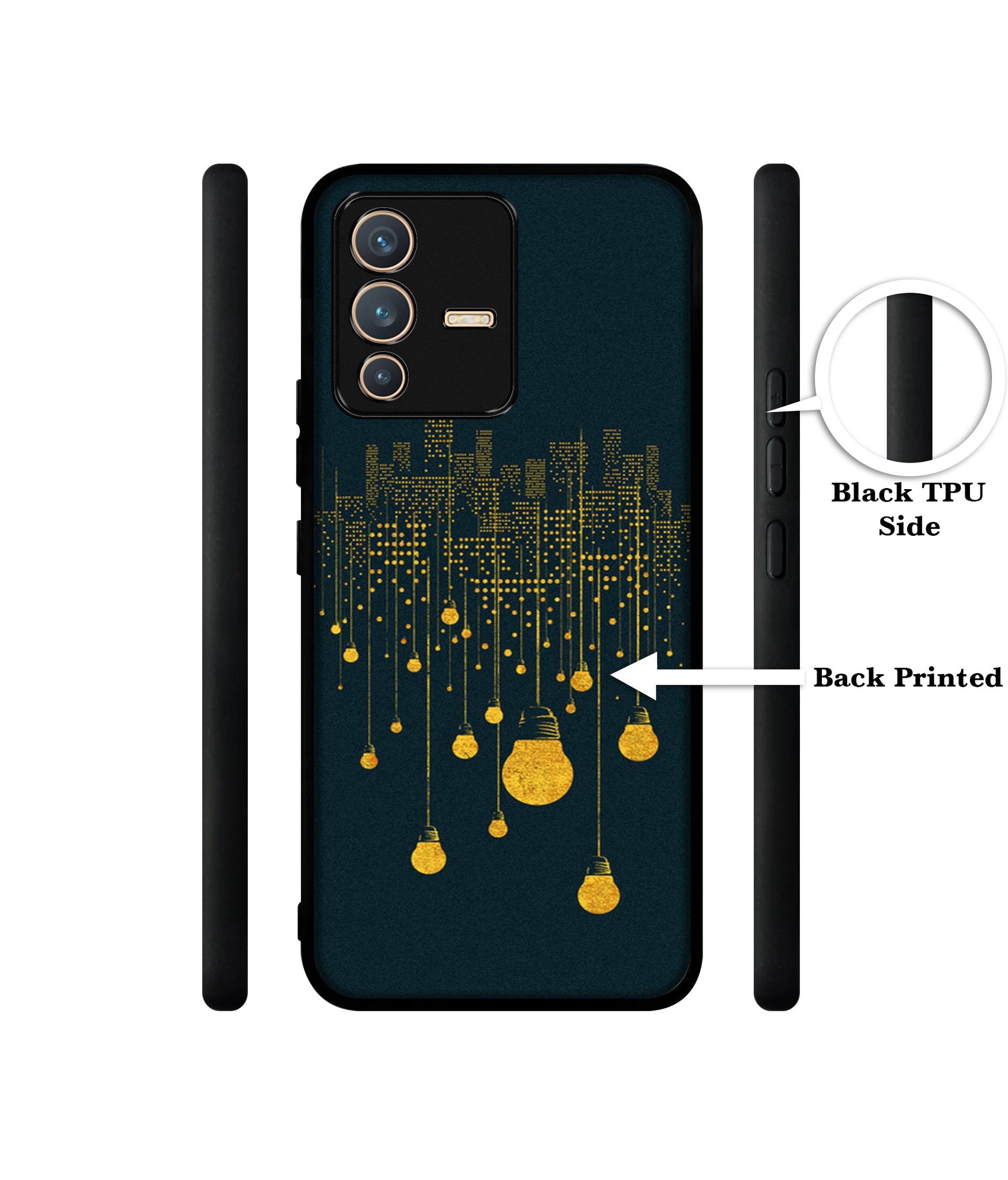 City Light Pattern Designer 2D Printed Back Case Cover for Vivo V23 5G