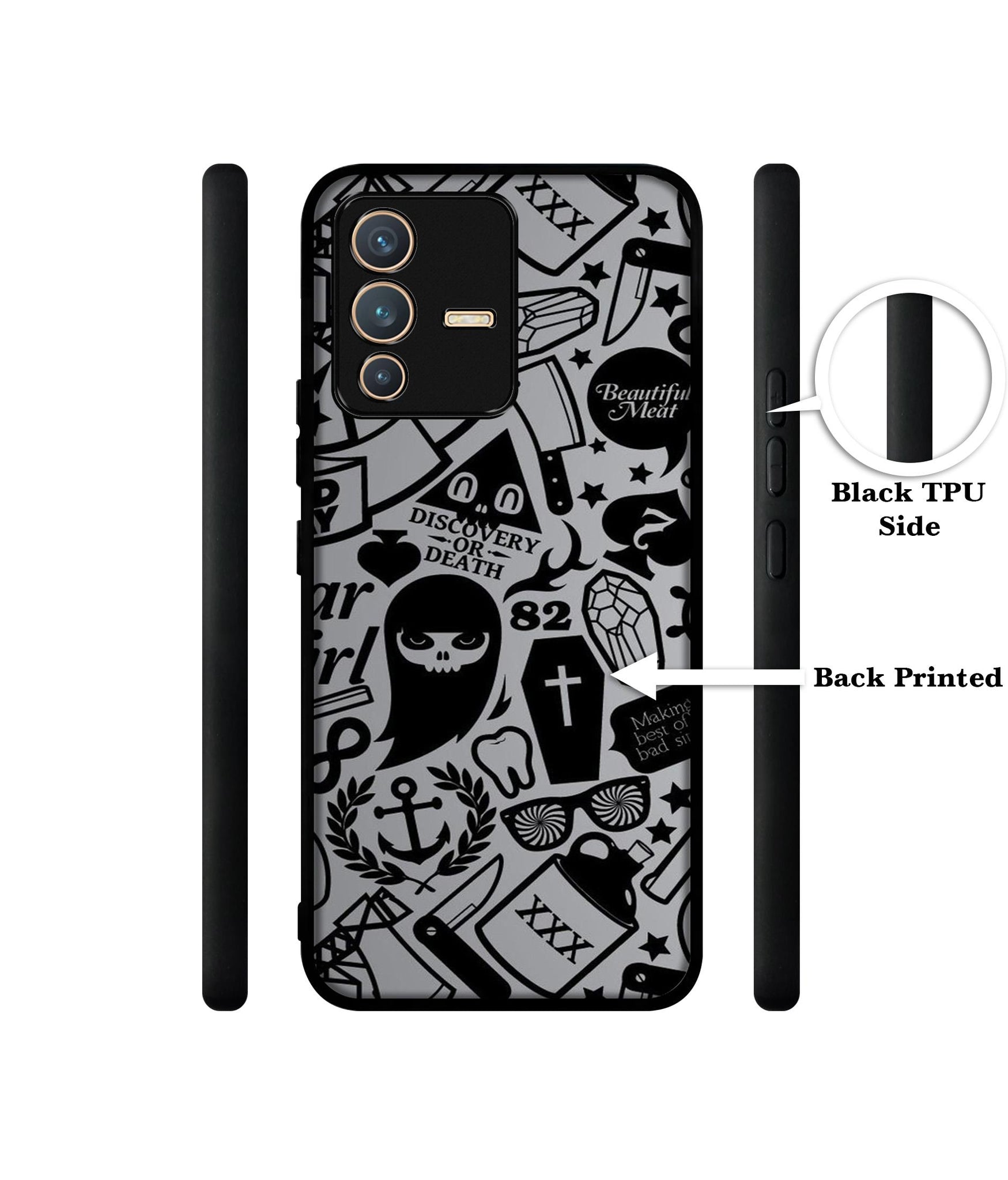 Discover Or Death Designer 2D Printed Back Case Cover for Vivo V23 5G