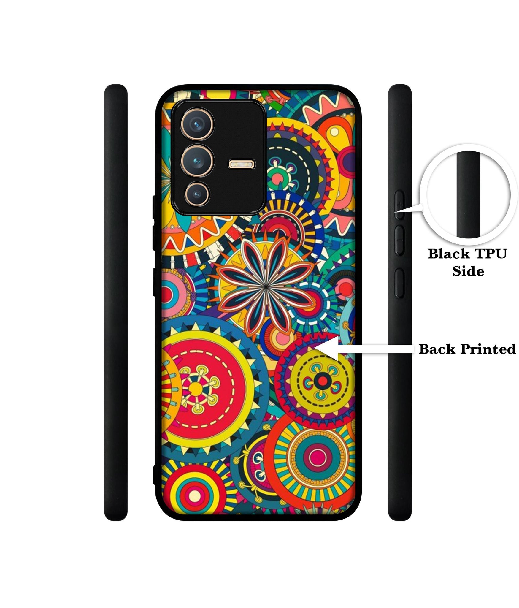 Ring Pattern Print Designer 2D Printed Back Case Cover for Vivo V23 5G