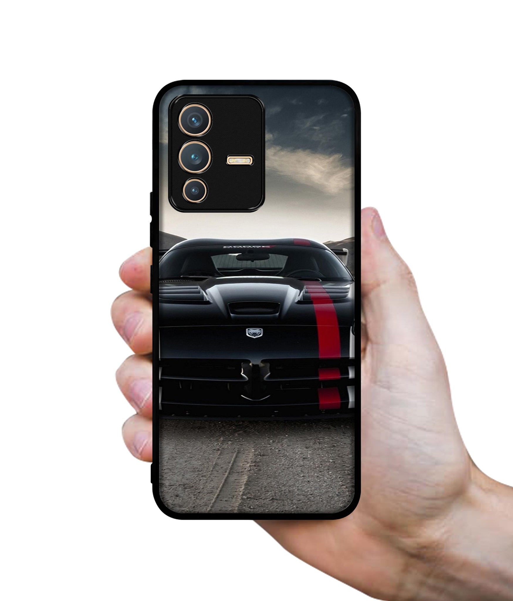 Sports Car Pattern Designer 2D Printed Back Case Cover for Vivo V23 5G