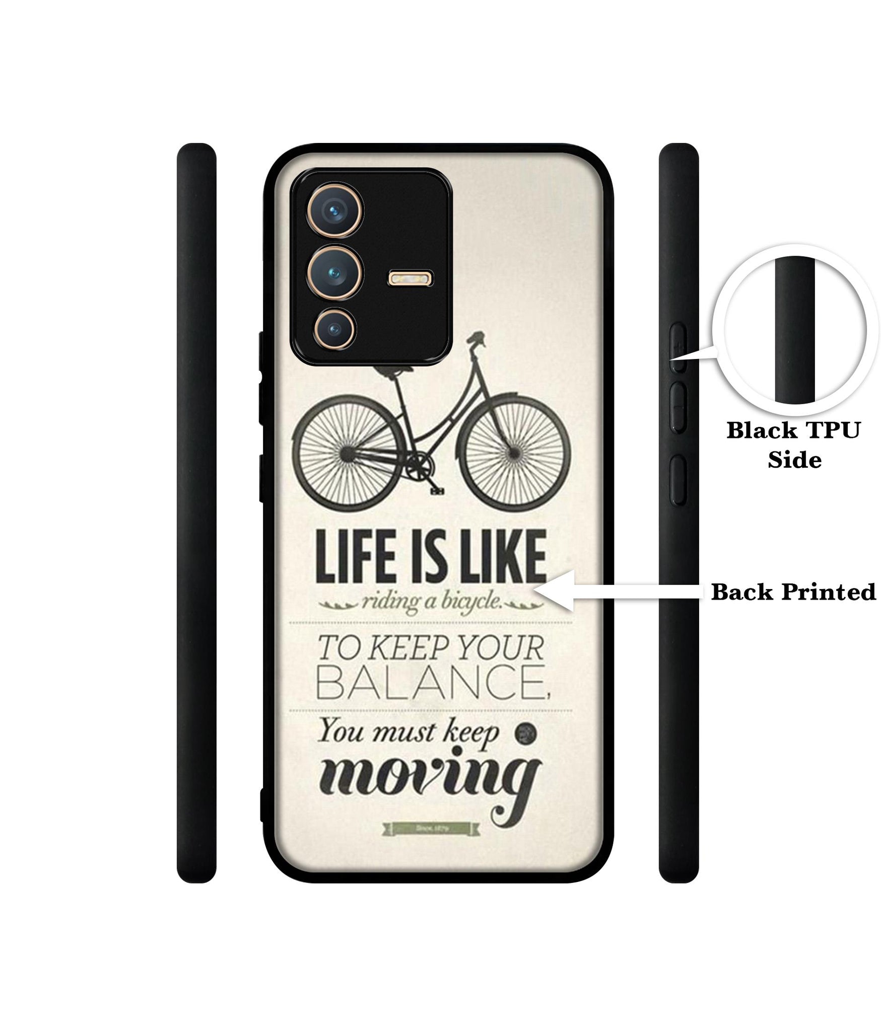 Life is Like Moving Designer 2D Printed Back Case Cover for Vivo V23 5G