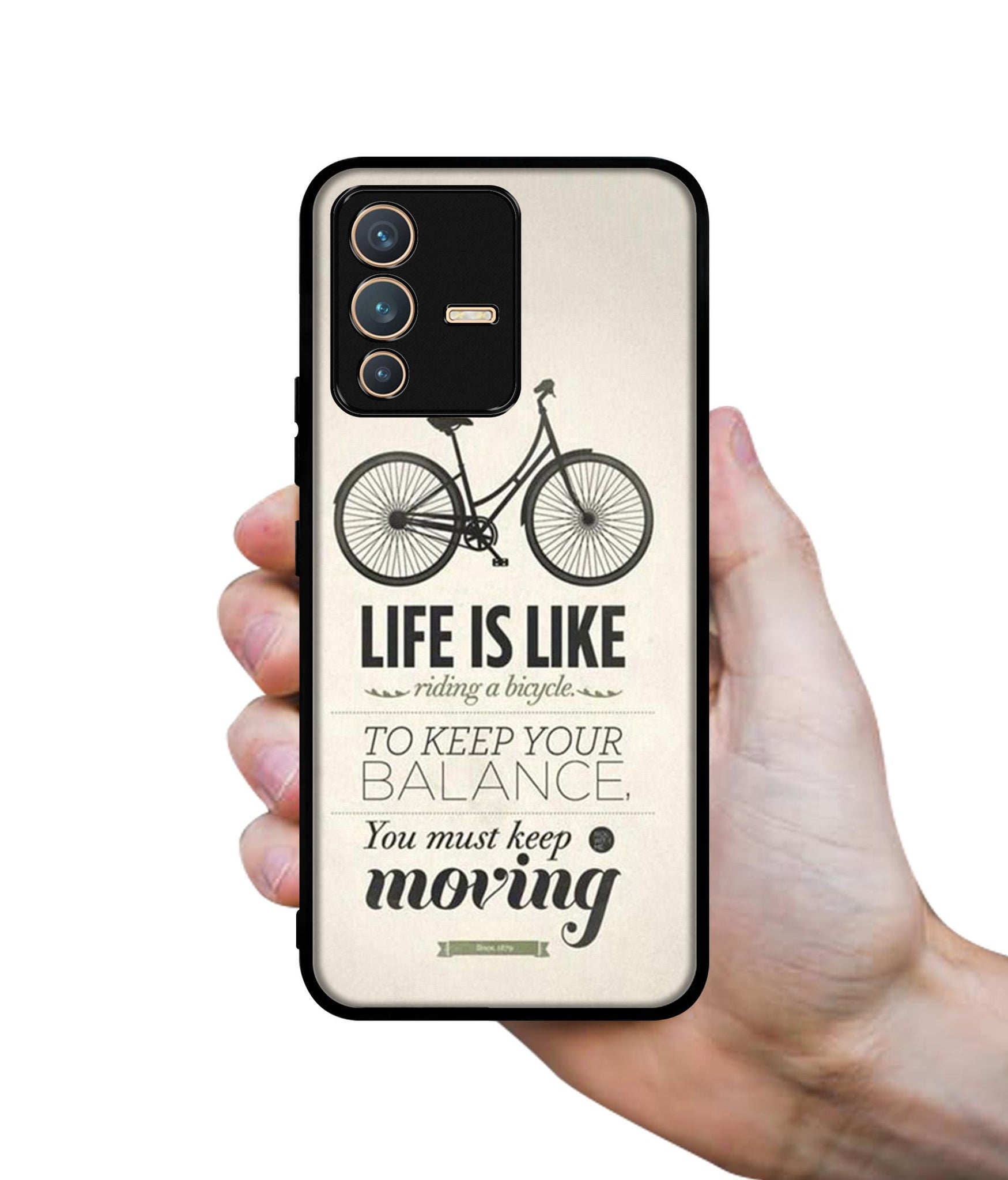 Life is Like Moving Designer 2D Printed Back Case Cover for Vivo V23 5G