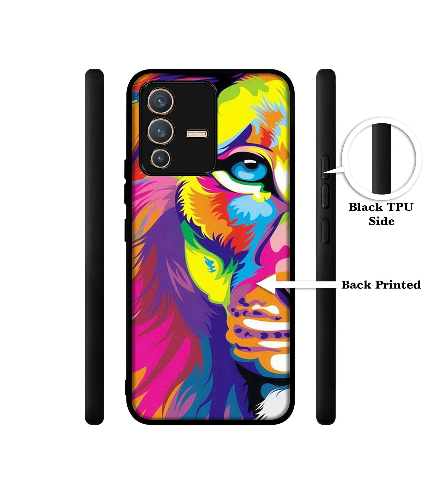 Lion Designer 2D Printed Back Case Cover for Vivo V23 5G