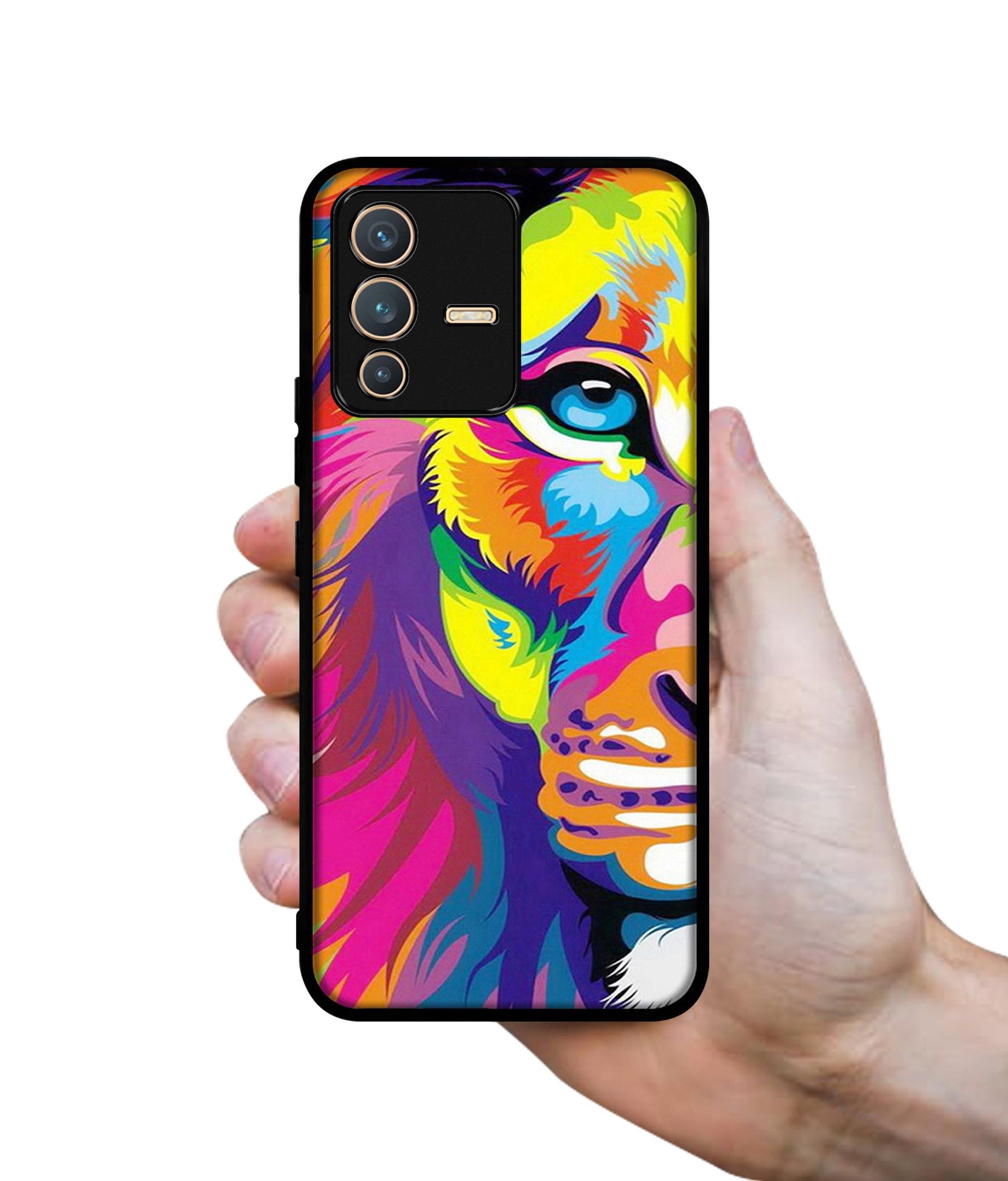 Lion Designer 2D Printed Back Case Cover for Vivo V23 5G