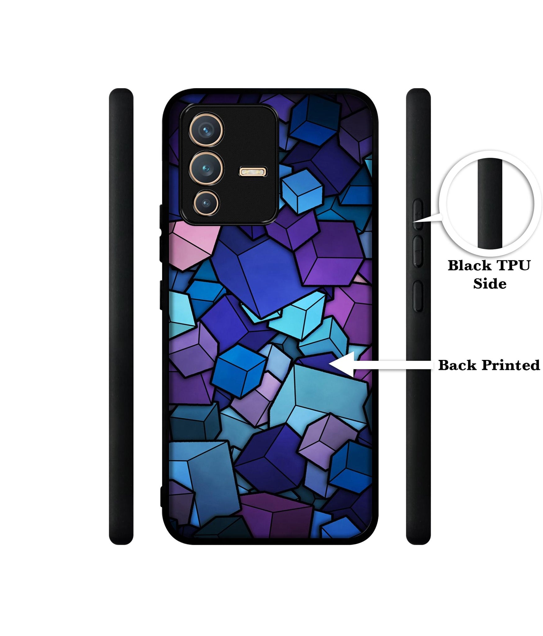 Color Box Designer 2D Printed Back Case Cover for Vivo V23 5G
