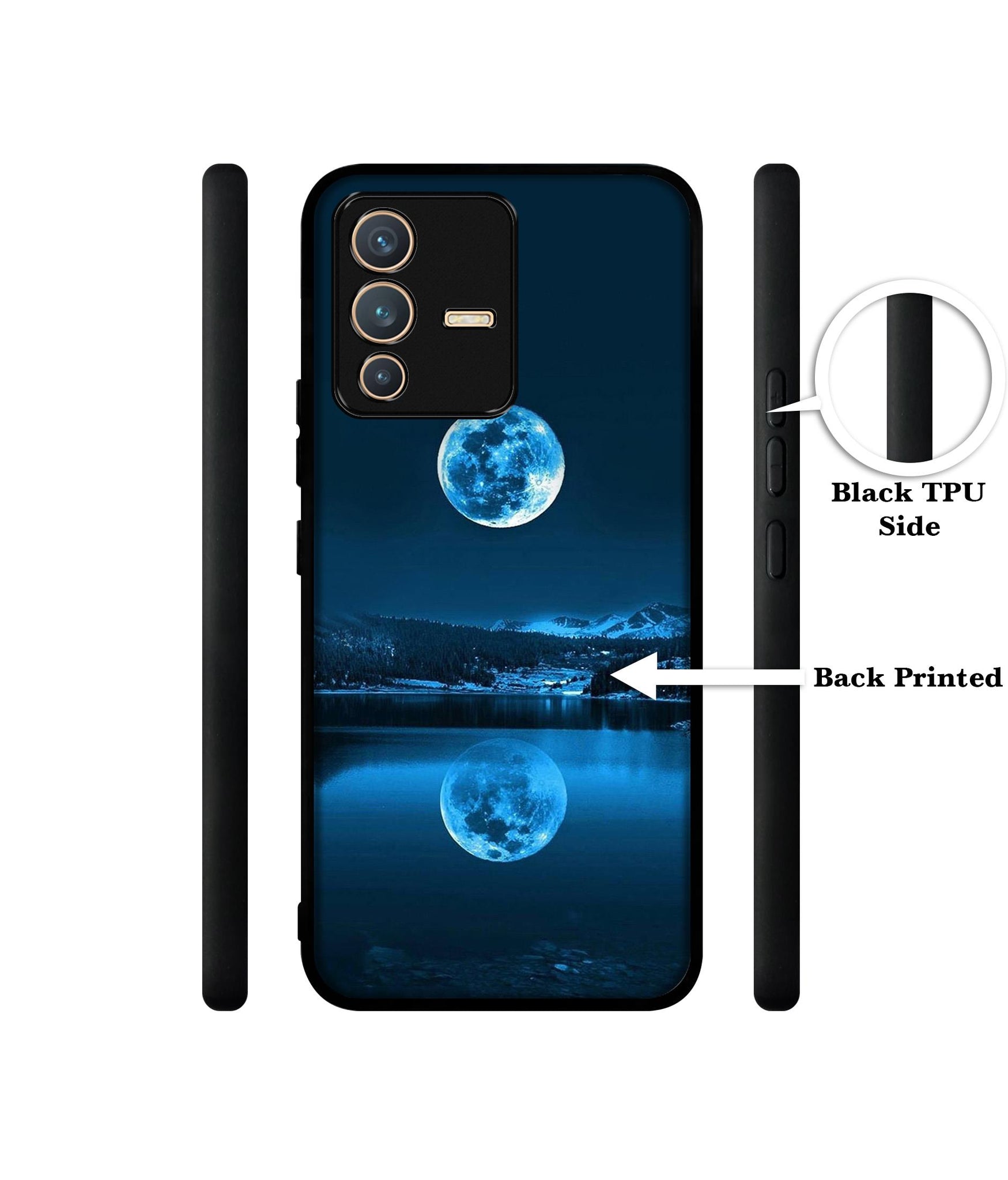 Moon Pattern Print Designer 2D Printed Back Case Cover for Vivo V23 5G