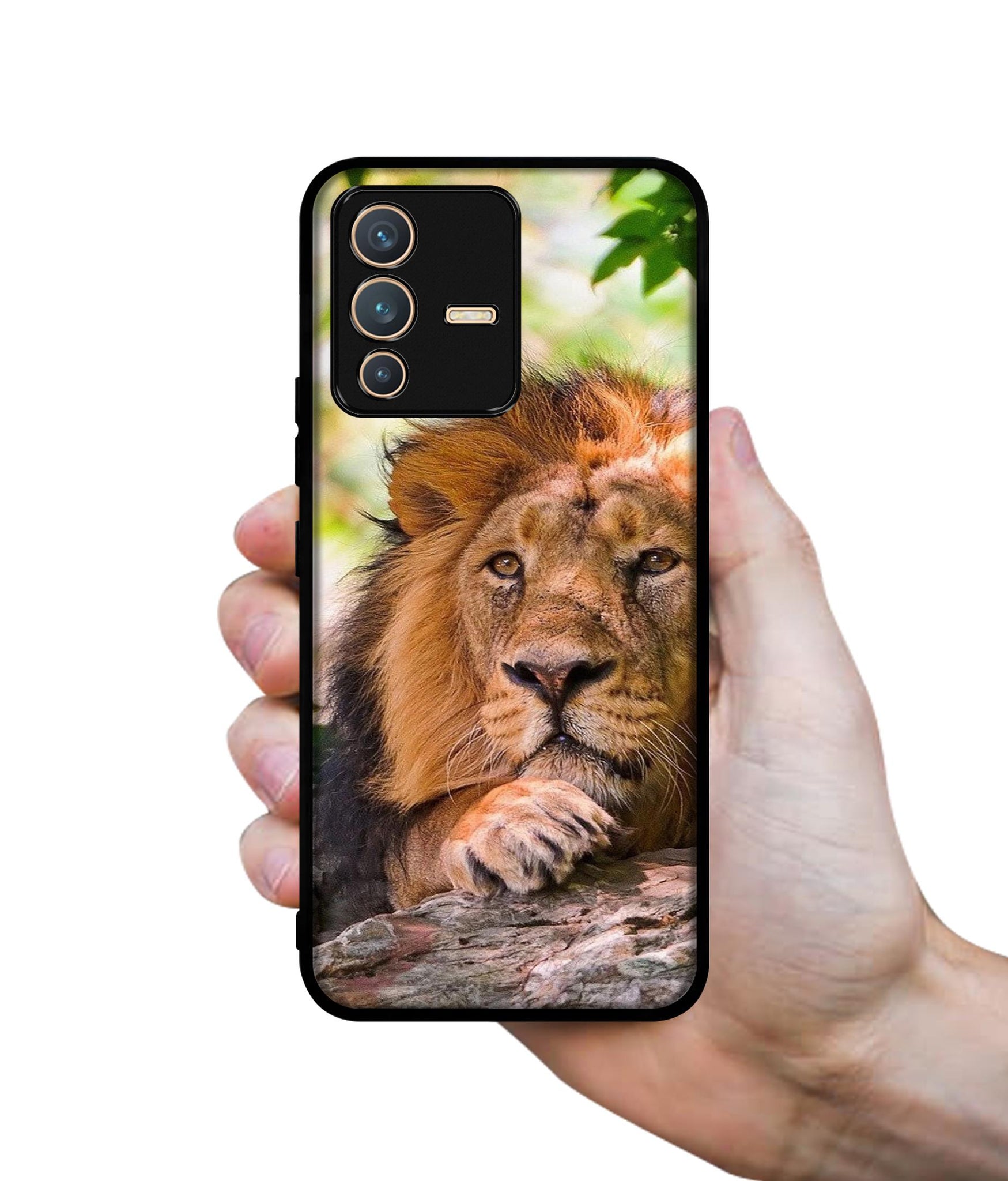Tiger Pattern Print Designer 2D Printed Back Case Cover for Vivo V23 5G