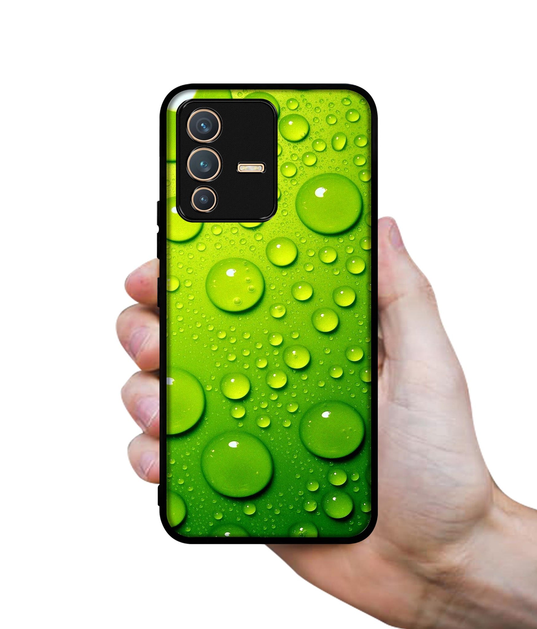 Green Bubbles Designer 2D Printed Back Case Cover for Vivo V23 5G