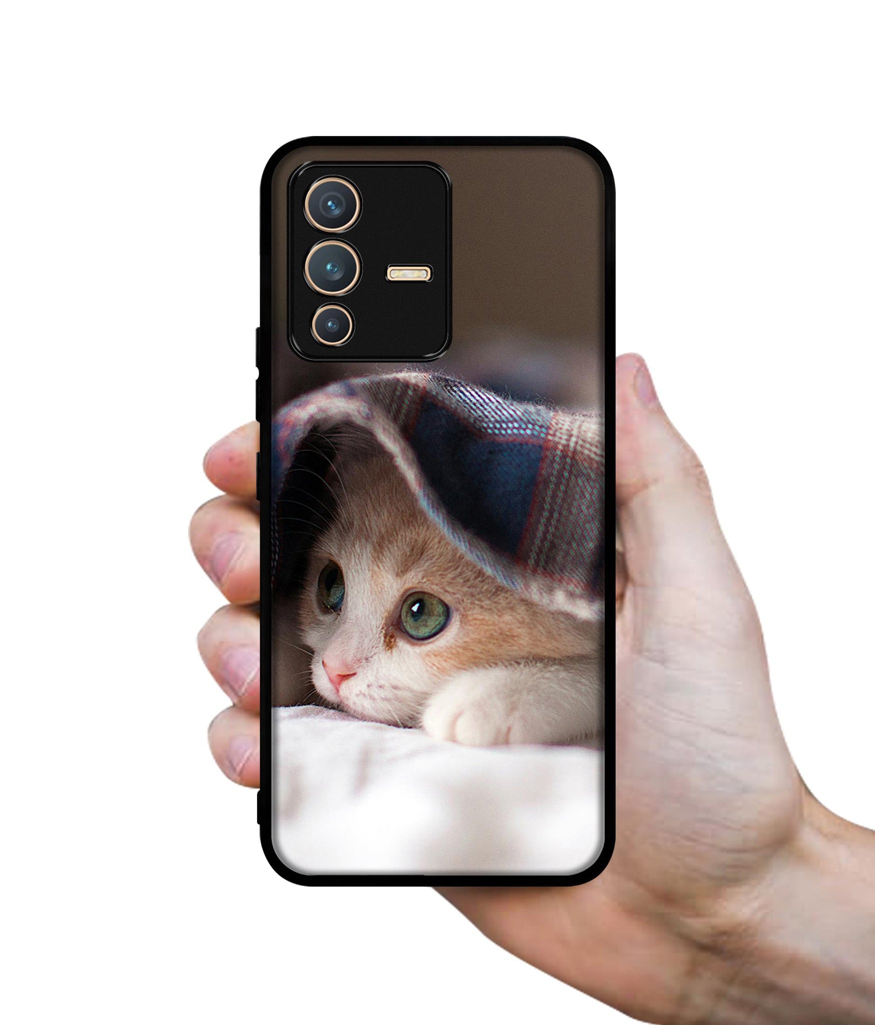 Sleepy Kitten Designer 2D Printed Back Case Cover for Vivo V23 5G