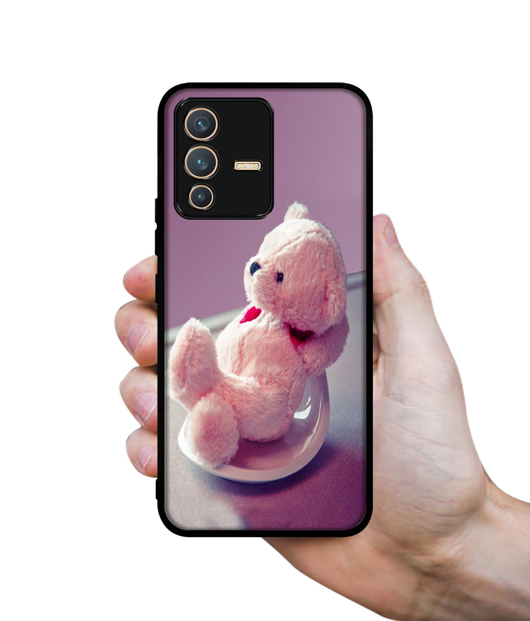 Cute Teddy Bear Designer 2D Printed Back Case Cover for Vivo V23 5G