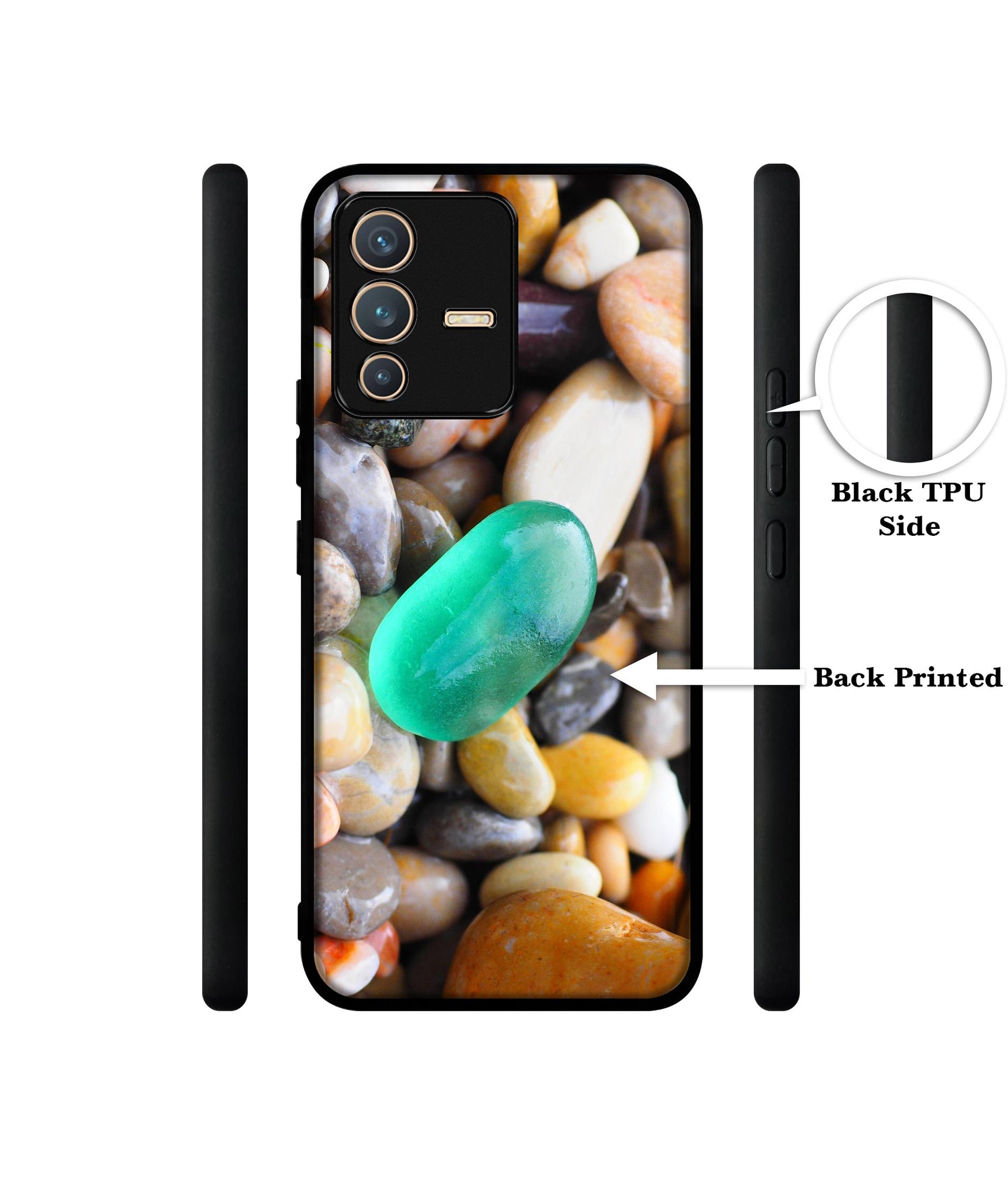 Sea Stones Designer 2D Printed Back Case Cover for Vivo V23 5G