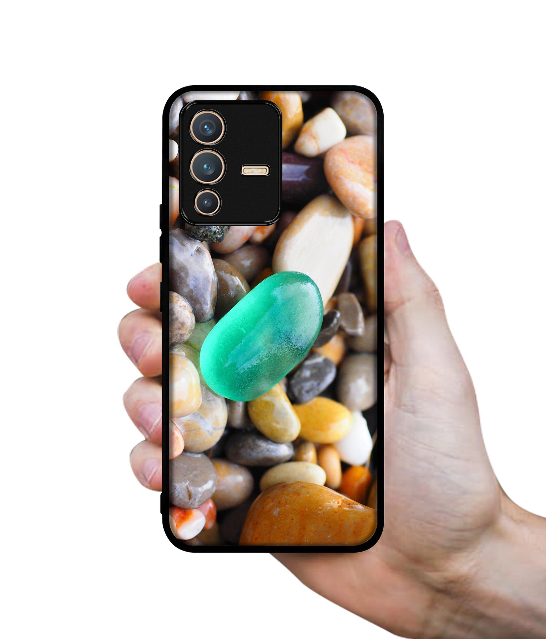 Sea Stones Designer 2D Printed Back Case Cover for Vivo V23 5G