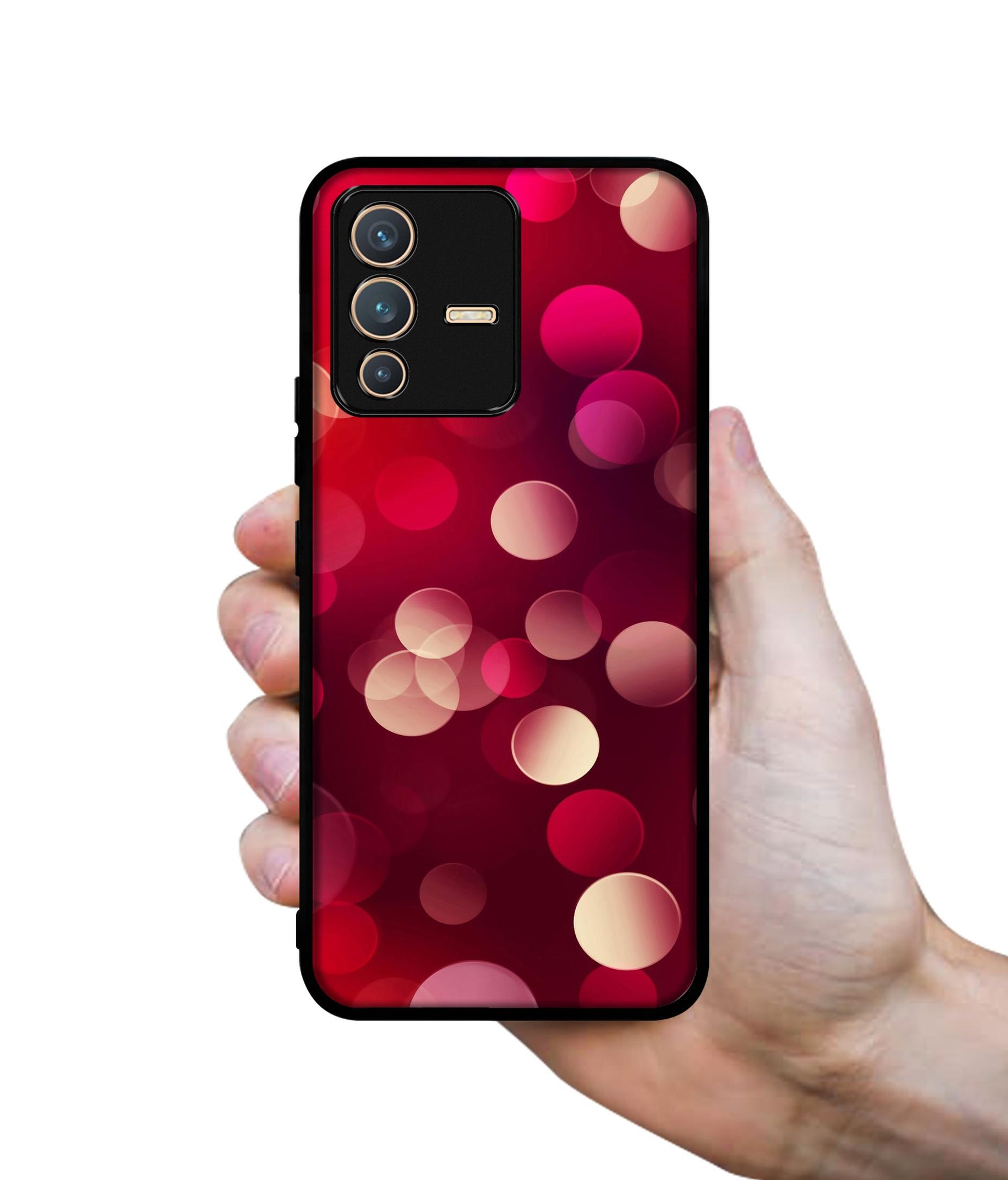 3D Circles Designer 2D Printed Back Case Cover for Vivo V23 5G