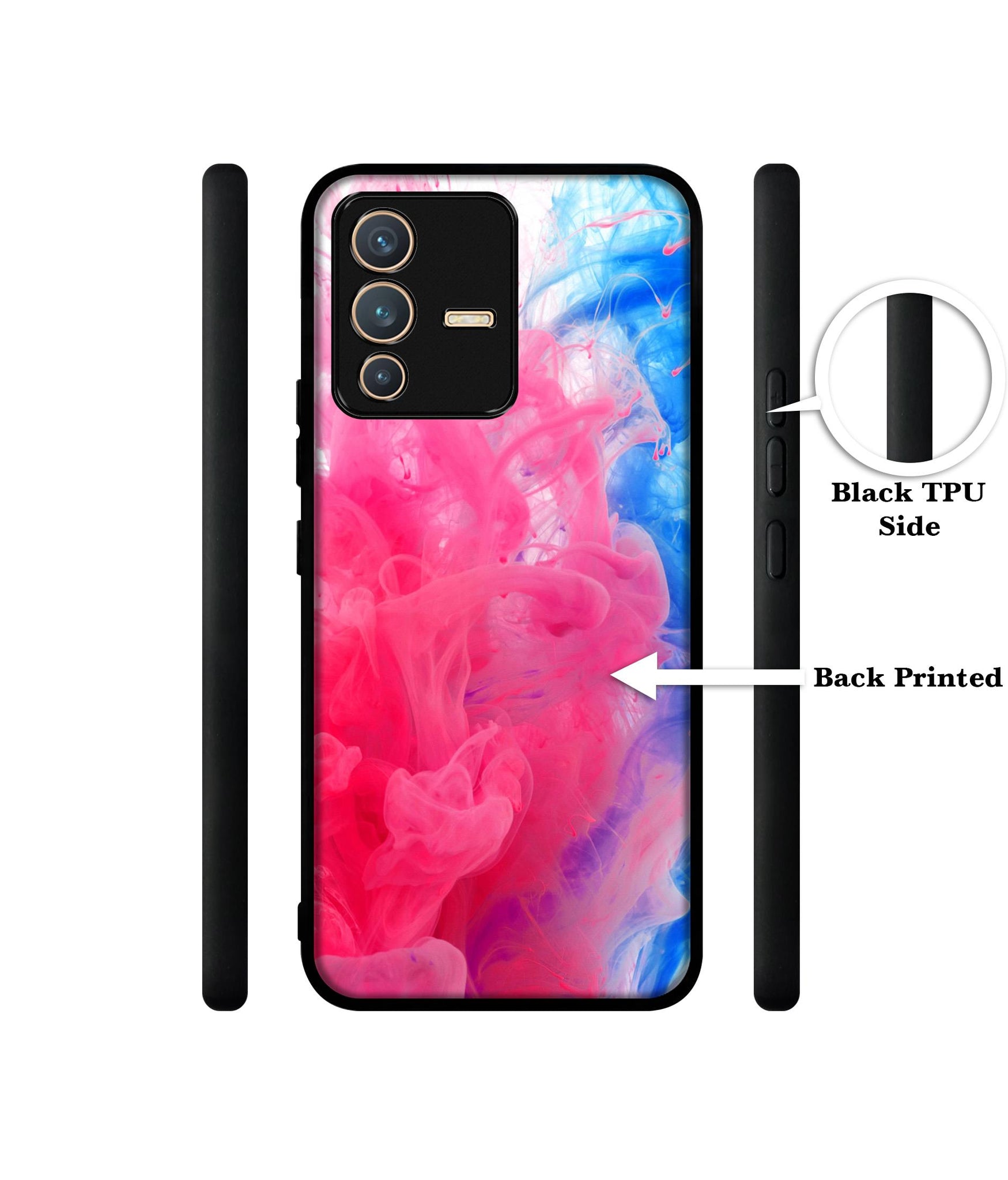 Fractal Paint Designer 2D Printed Back Case Cover for Vivo V23 5G