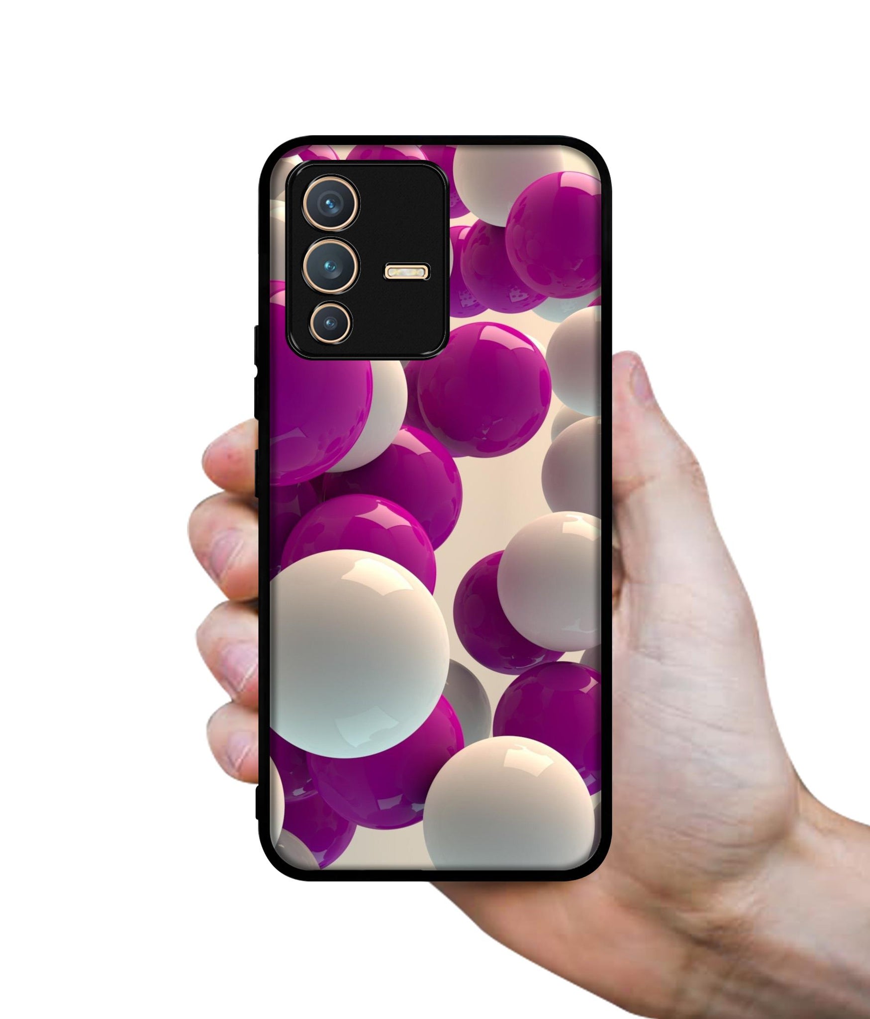 3D Balloons Designer 2D Printed Back Case Cover for Vivo V23 5G