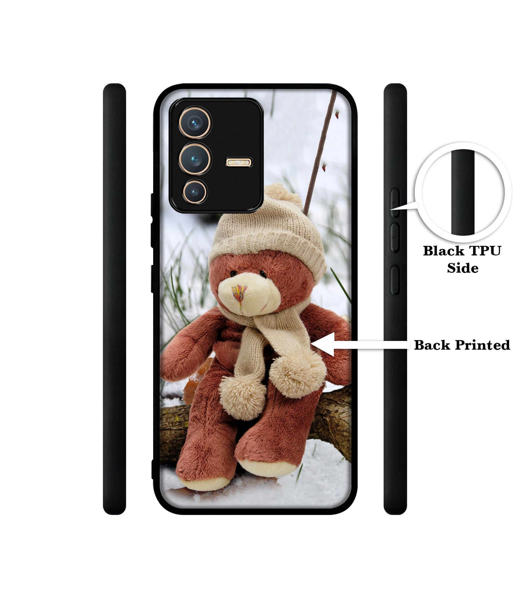 Woolen Bear Designer 2D Printed Back Case Cover for Vivo V23 5G