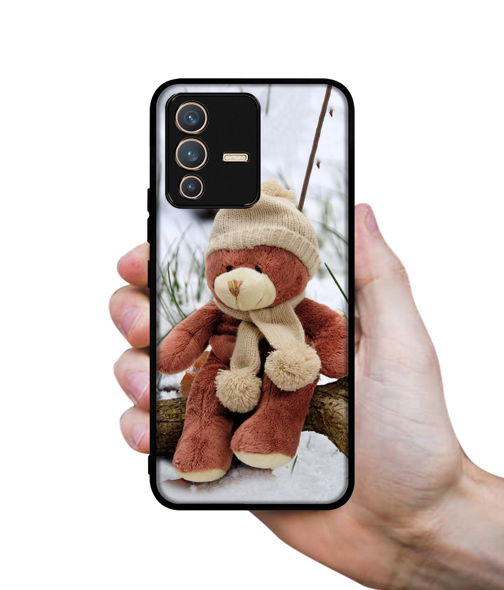Woolen Bear Designer 2D Printed Back Case Cover for Vivo V23 5G