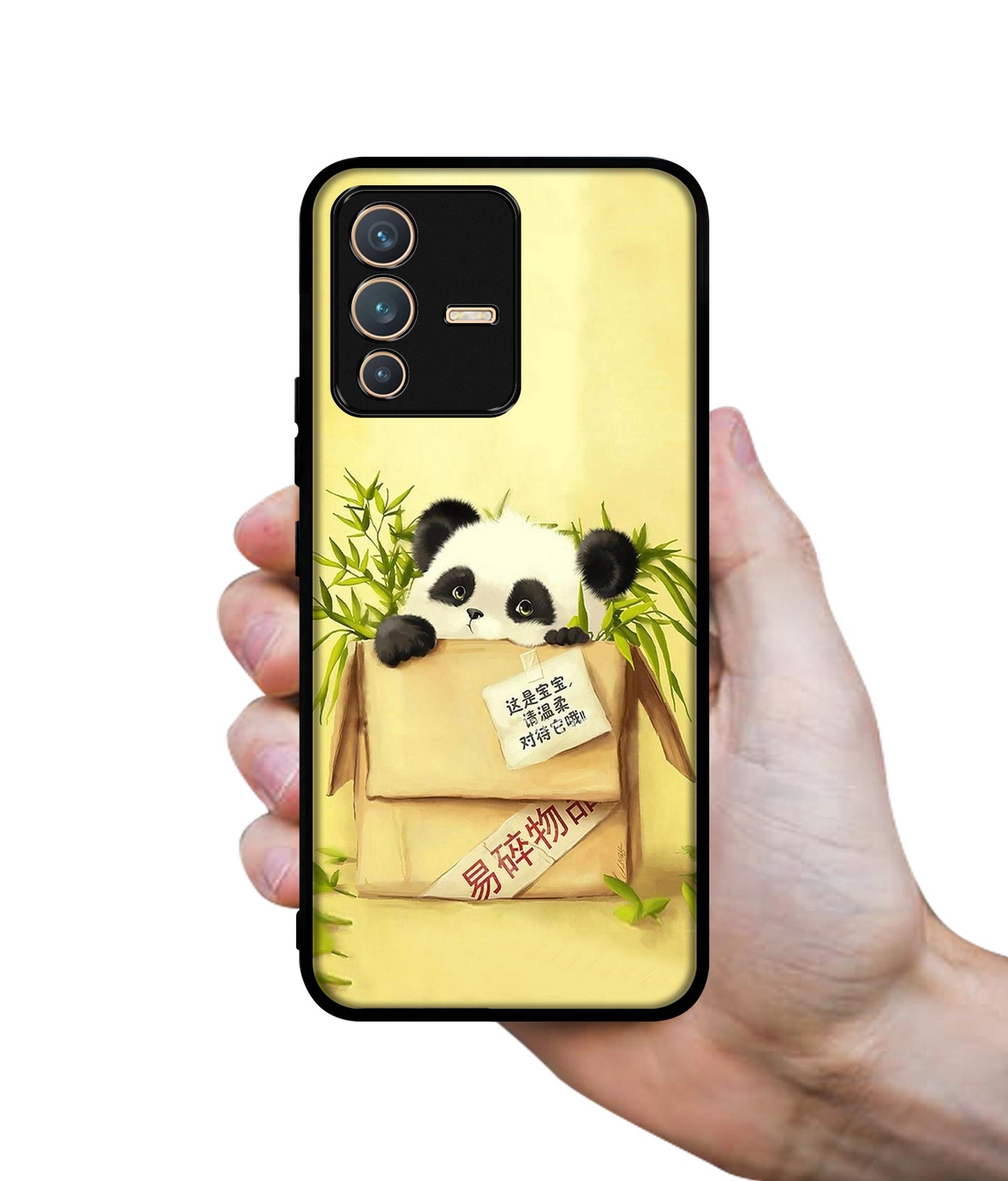 Panda In Box Designer 2D Printed Back Case Cover for Vivo V23 5G