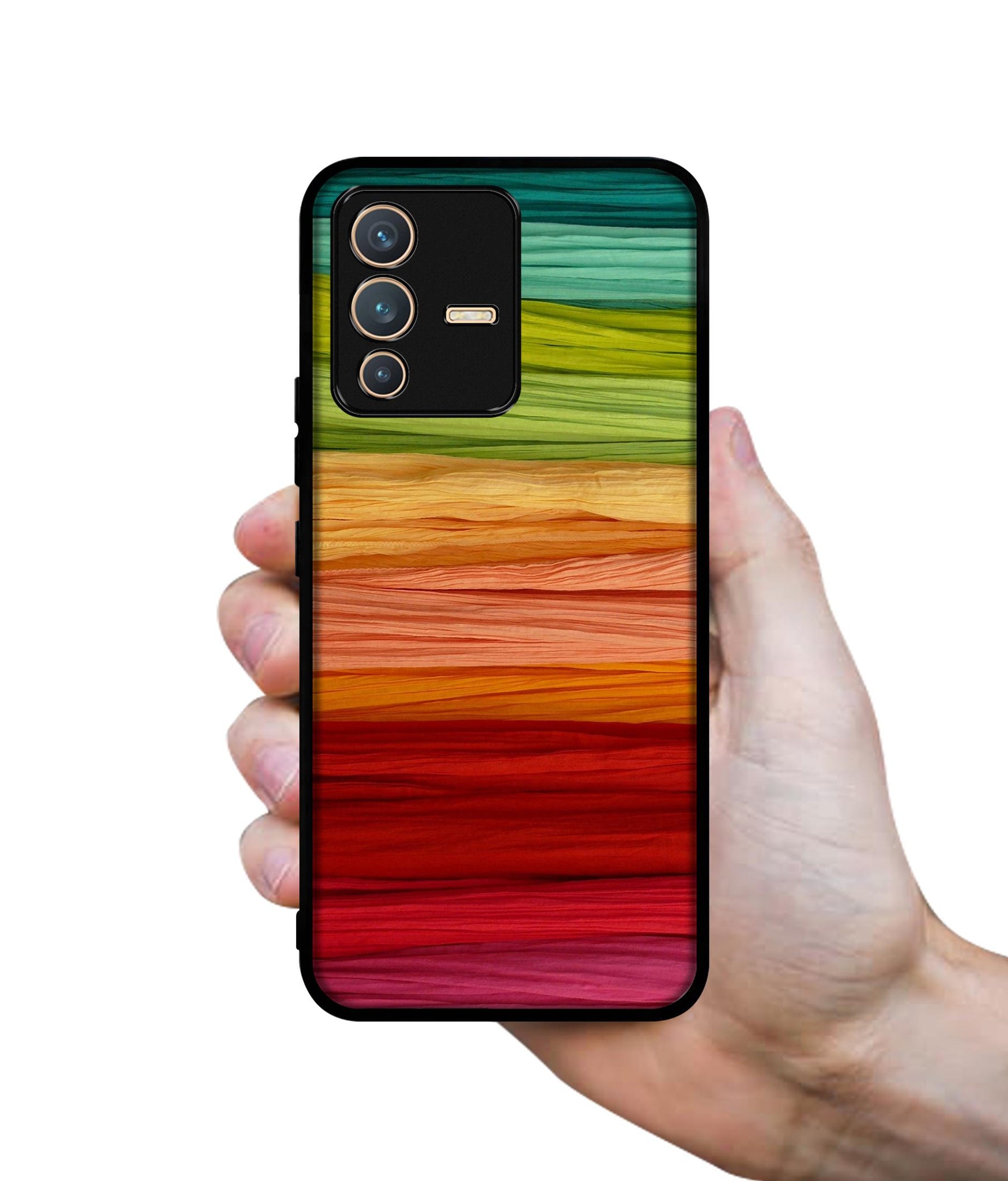 Colorful Thread Designer 2D Printed Back Case Cover for Vivo V23 5G