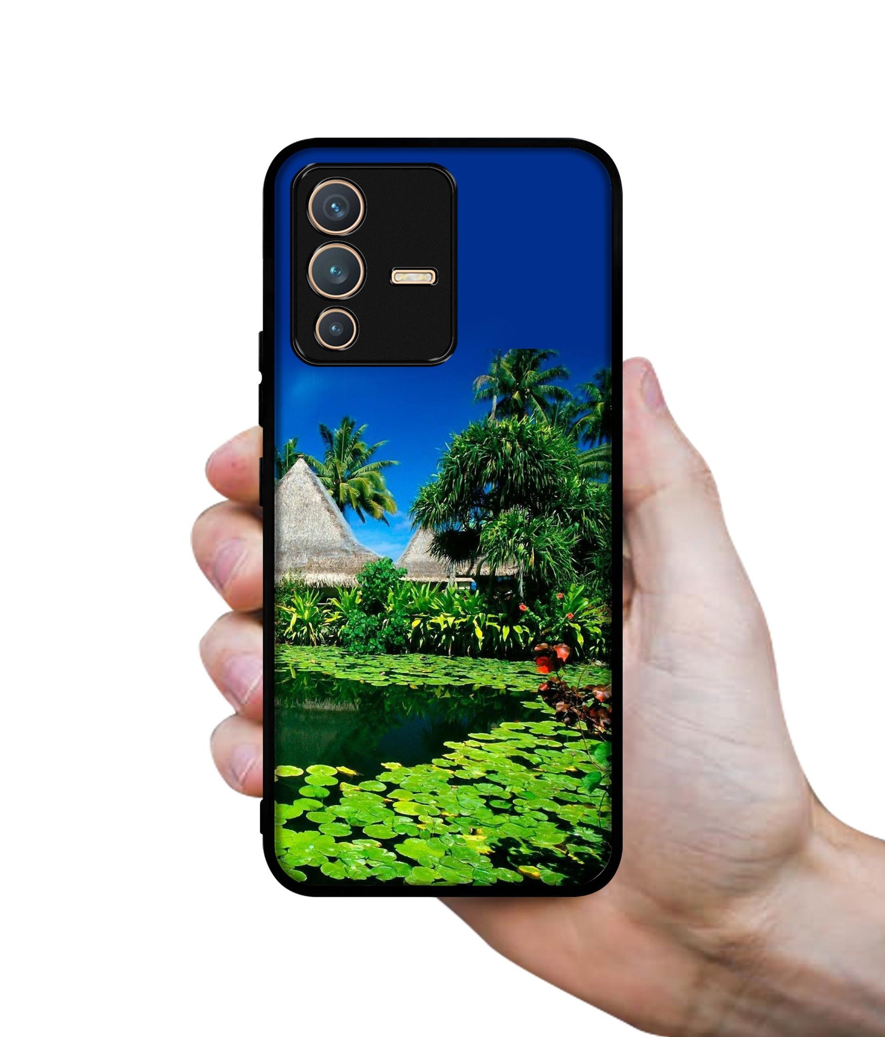 Tropics Water Designer 2D Printed Back Case Cover for Vivo V23 5G