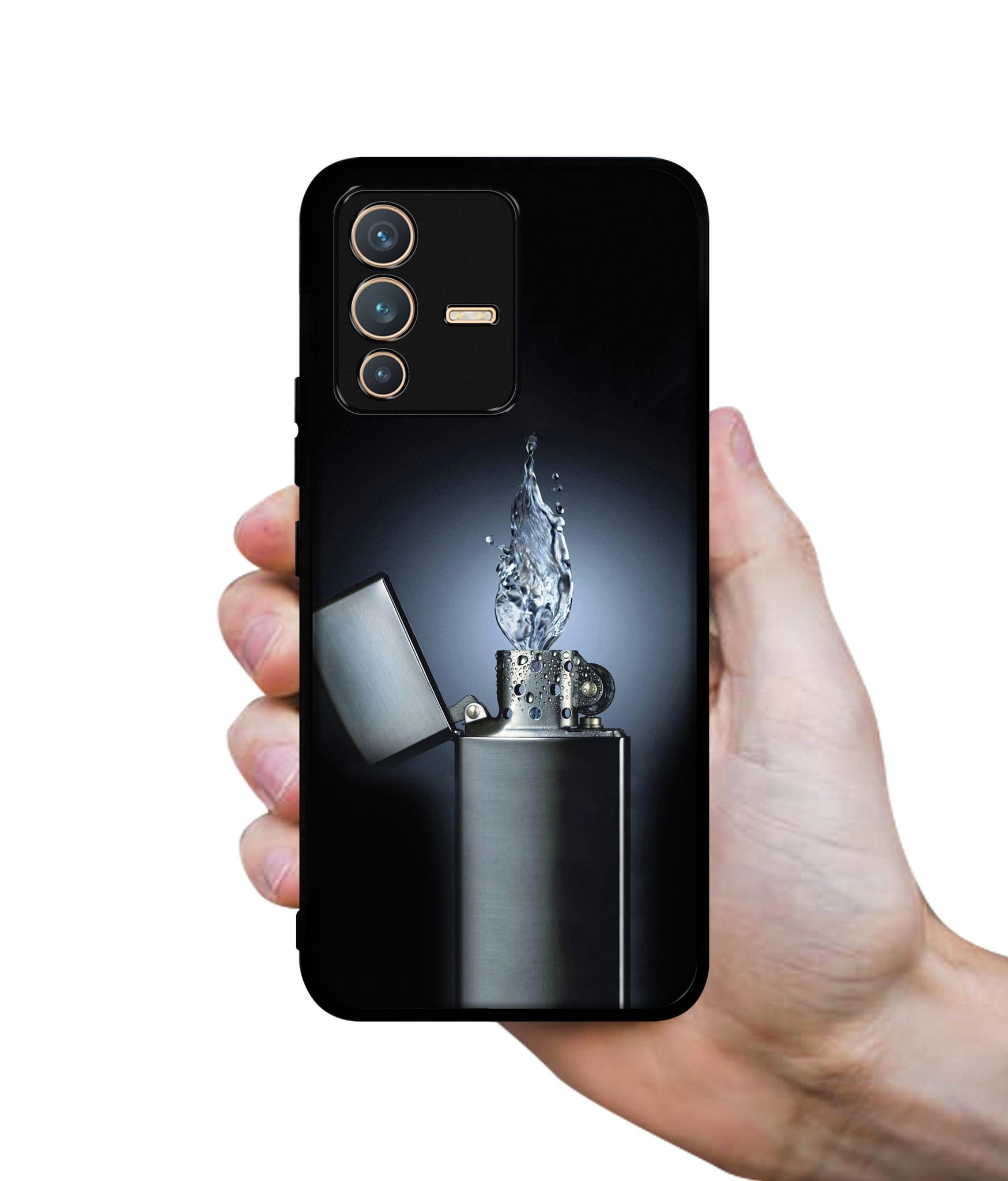 Water Lighter Designer 2D Printed Back Case Cover for Vivo V23 5G