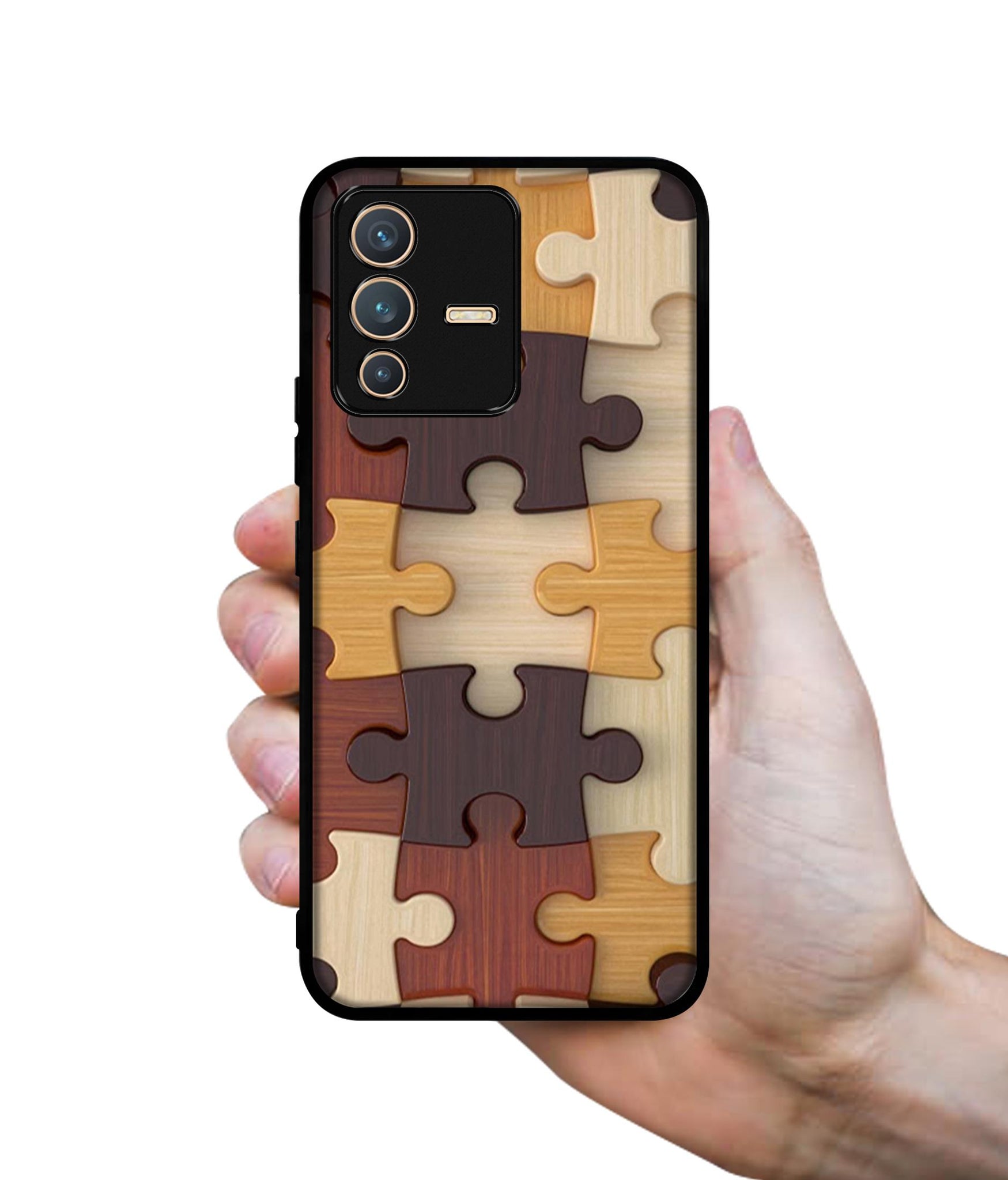 Puzzle Pattern Designer 2D Printed Back Case Cover for Vivo V23 5G